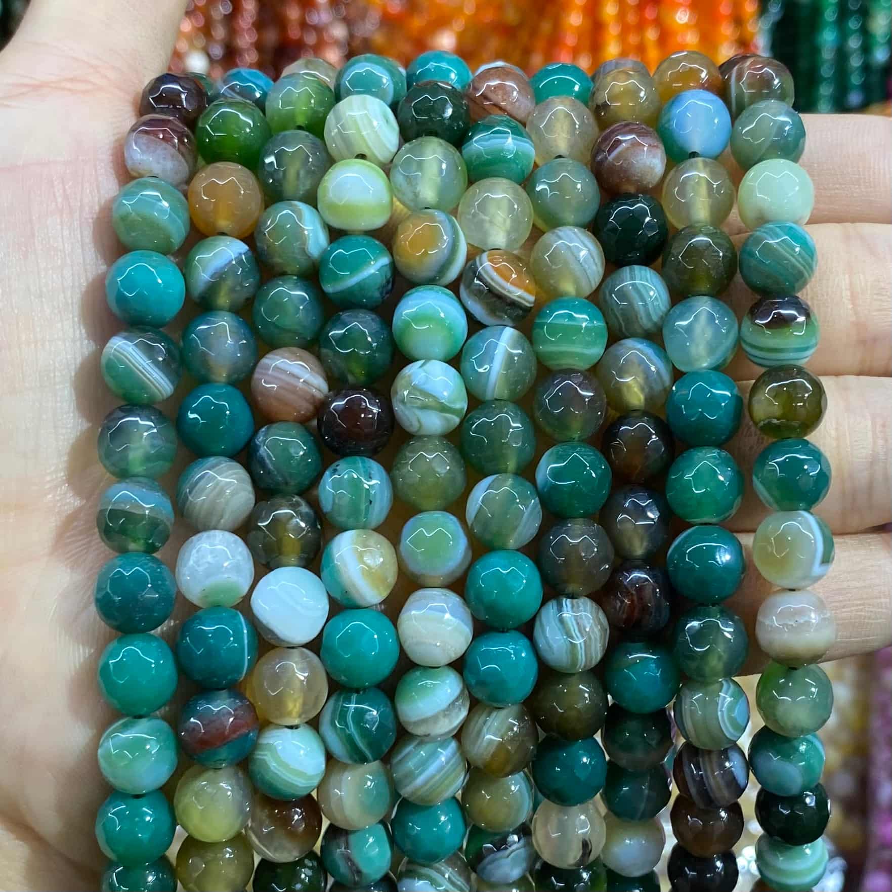 #1 Round Agate Beads 6mm/8mm/10mm/12mm