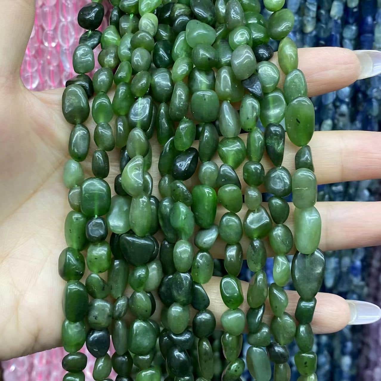 Nugget Smooth Beads 6-8mm Gemstone/Quartz/Jasper/Agate