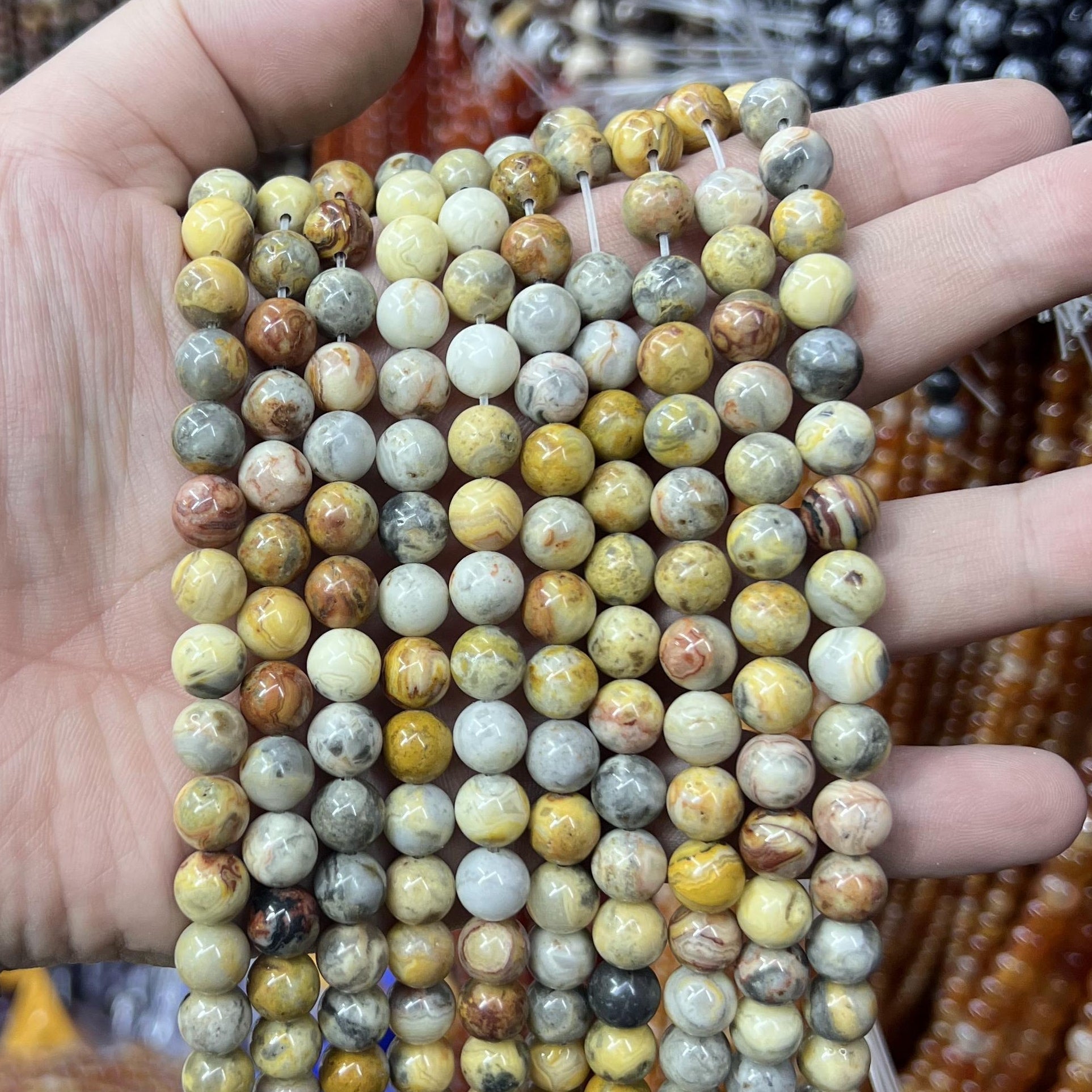 $2.5--8mm #2 Semi- Precious beads Free Shipping