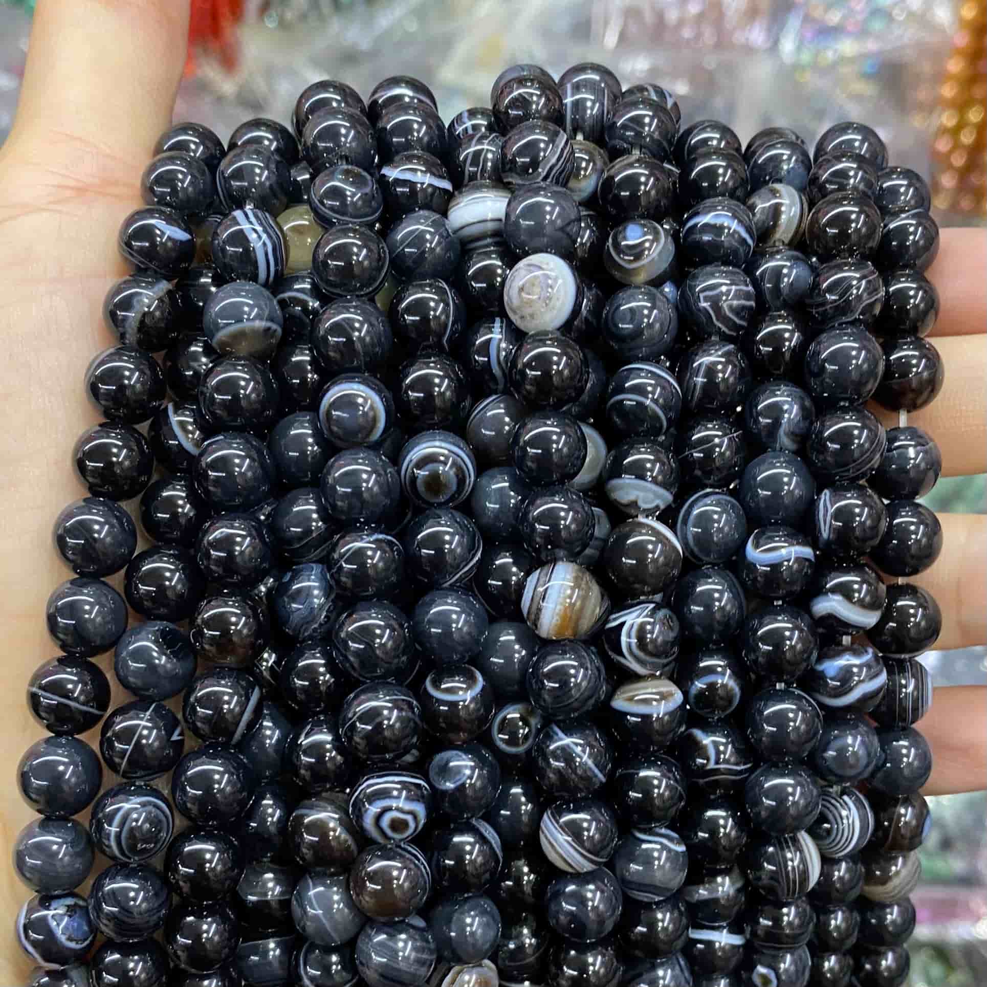 #1 Round Agate Beads 6mm/8mm/10mm/12mm