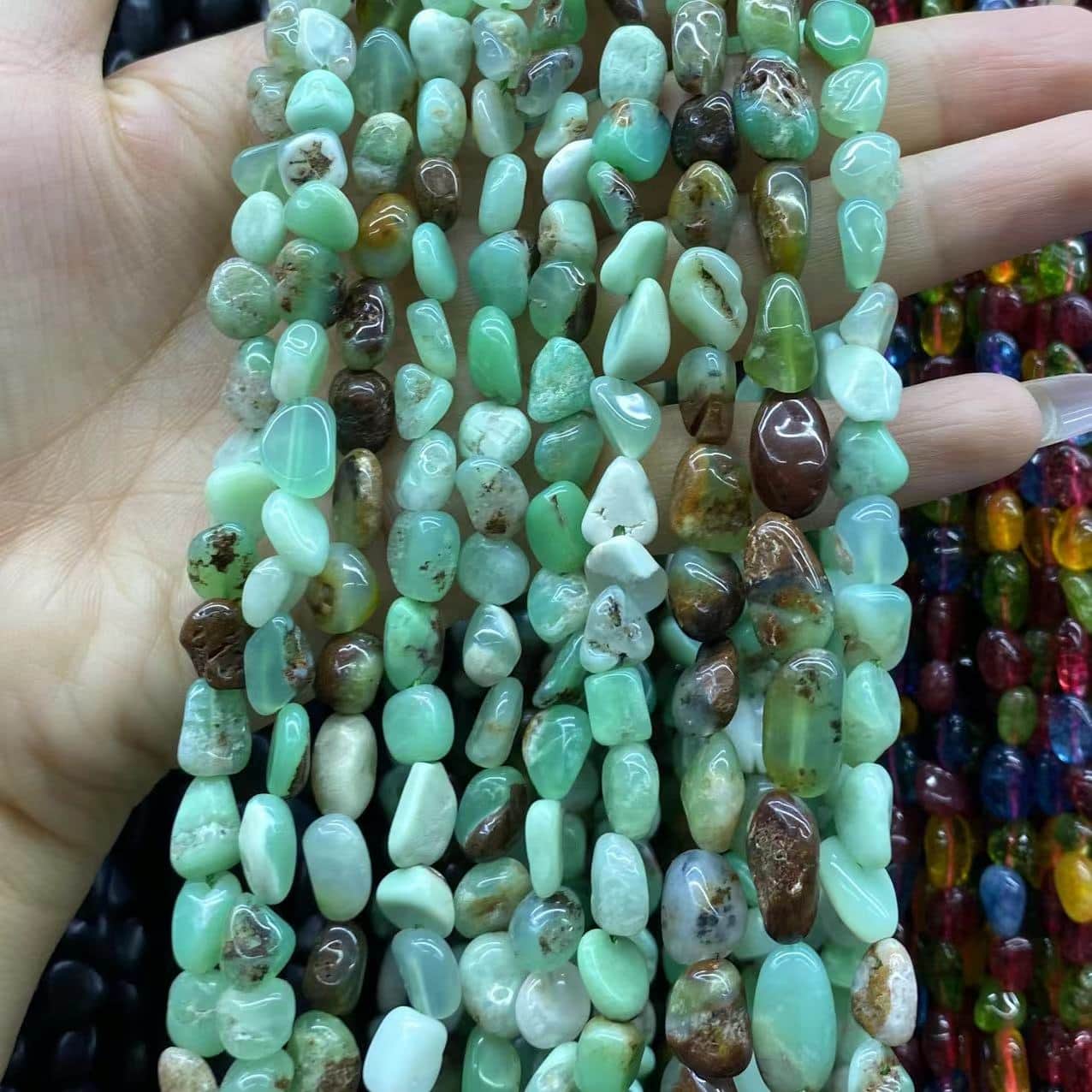 Nugget Smooth Beads 6-8mm Gemstone/Quartz/Jasper/Agate