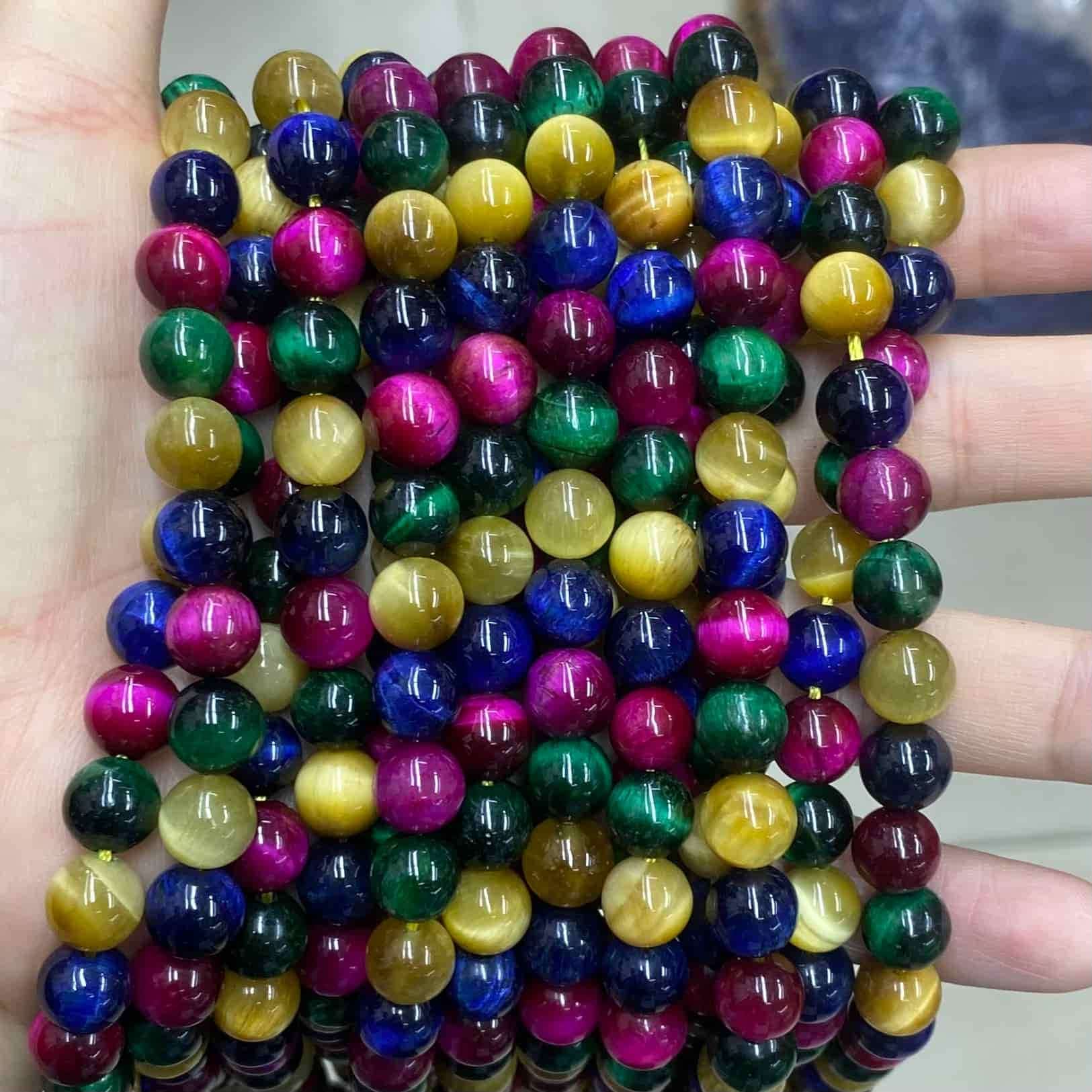Colorful Tiger Eye Beads 4mm/6mm/8mm/10mm