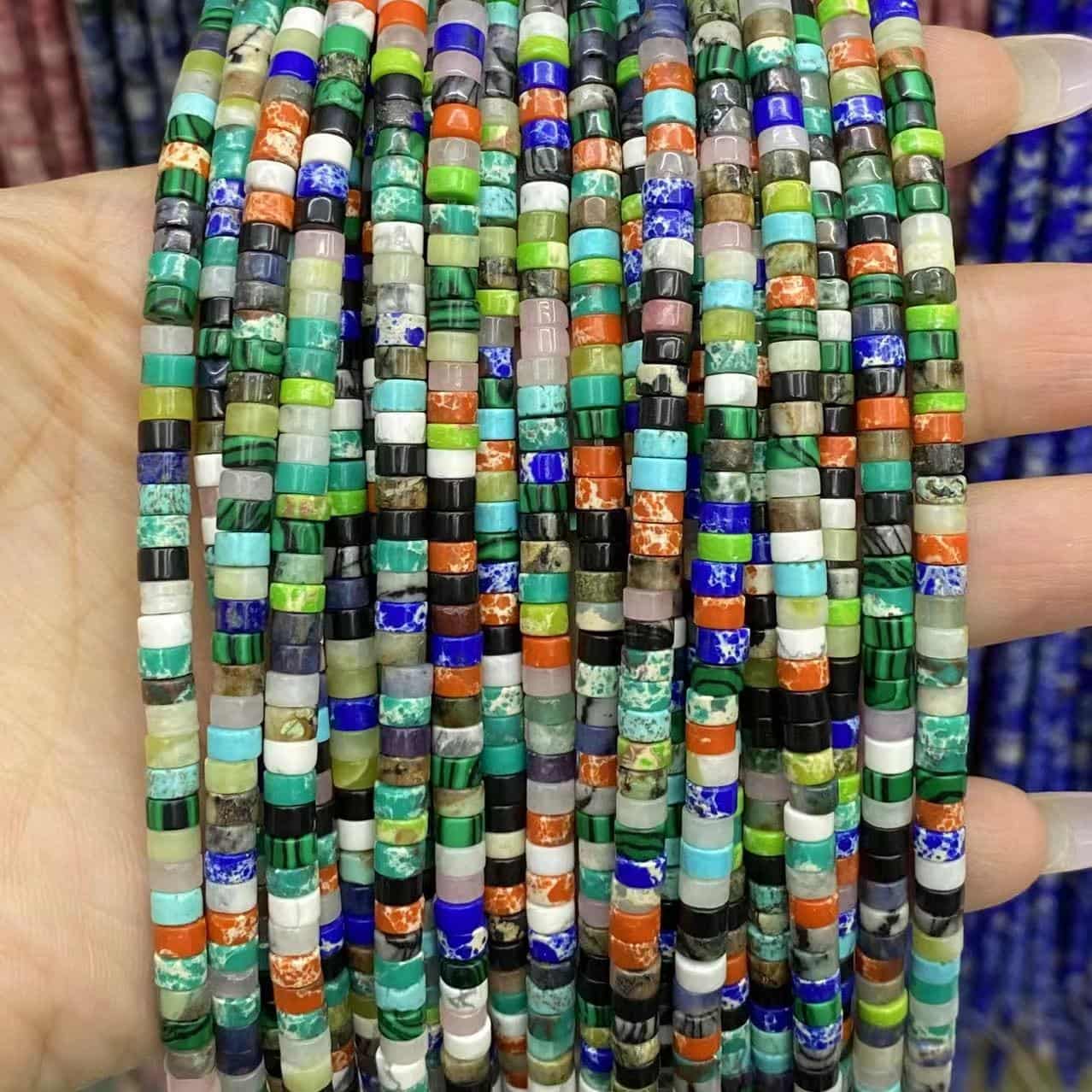 Heishi Rondelle Beads 2x4mm Quartz/Jasper/Agate/Crystal