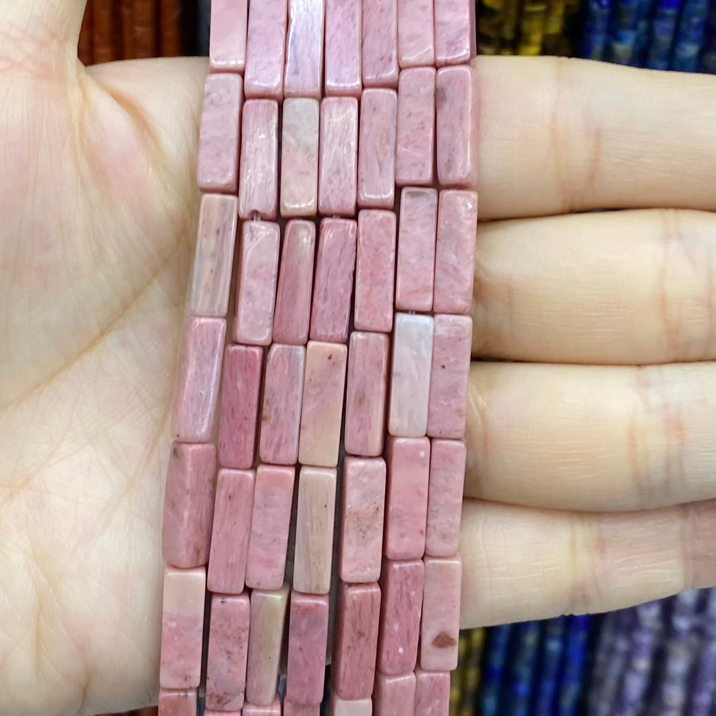 Square Tube Beads 4x13mm Quartz/Jasper/Agate/Crystal