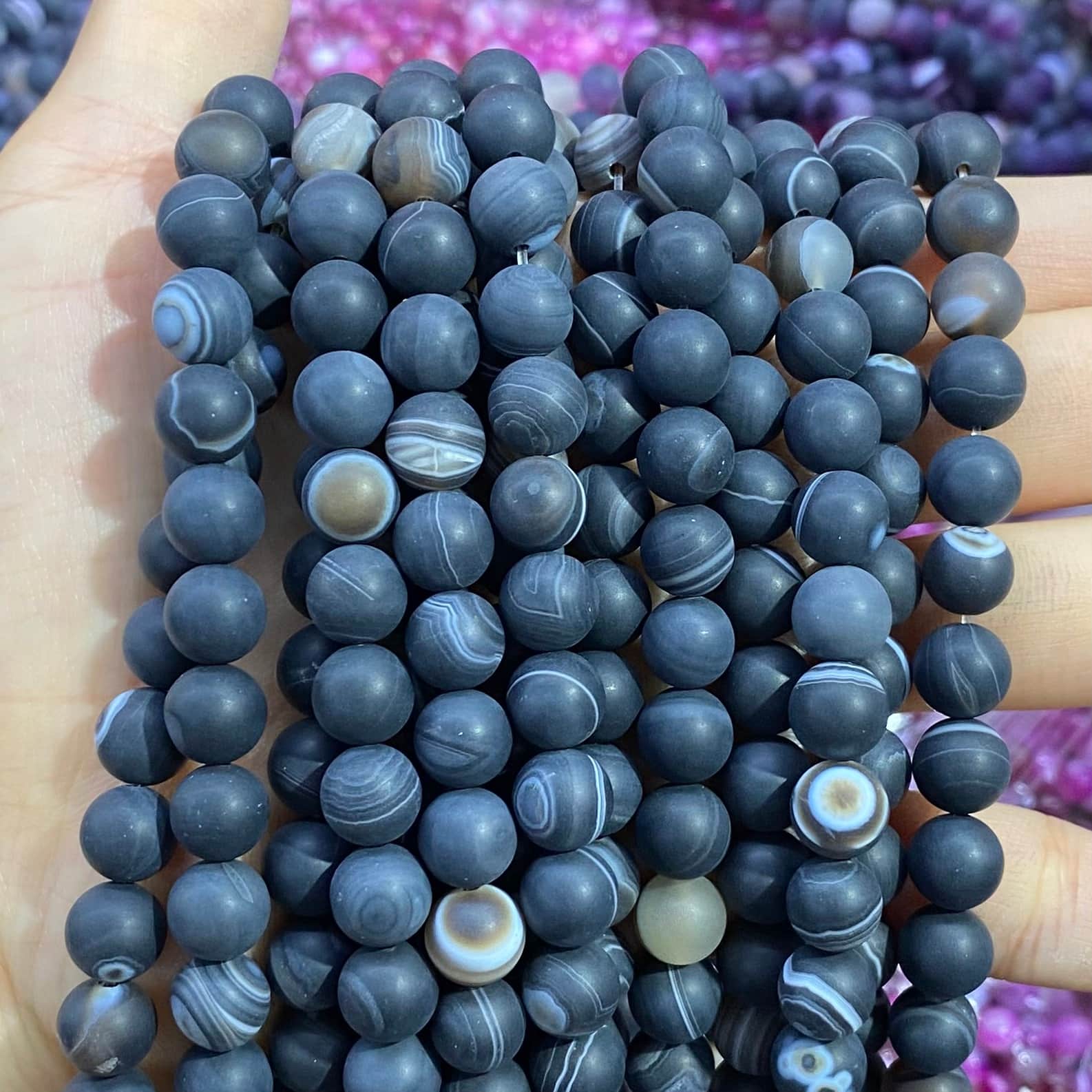 #1 Round Agate Beads 6mm/8mm/10mm/12mm