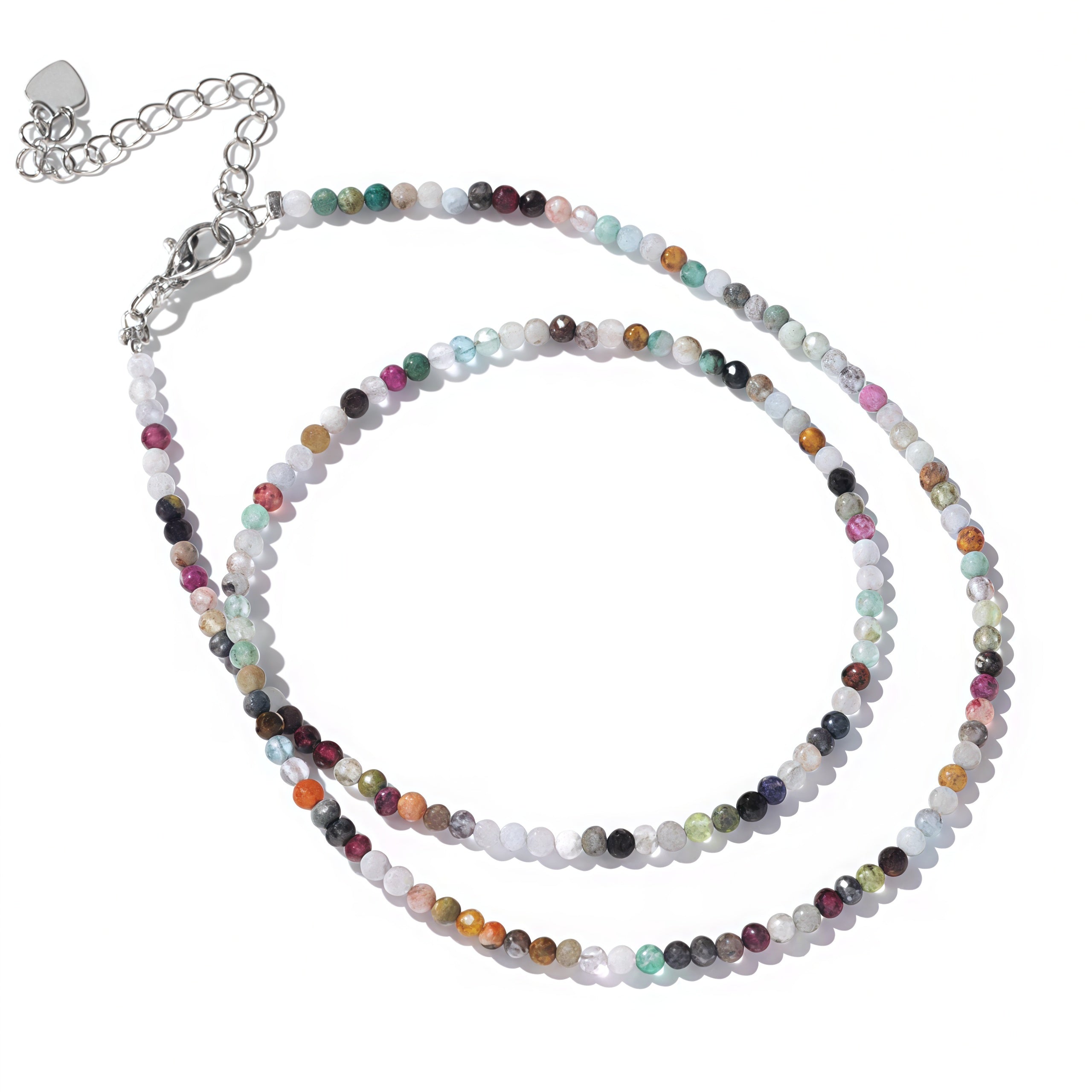 2mm Shining Beads Stone Necklace Choker Jewelry