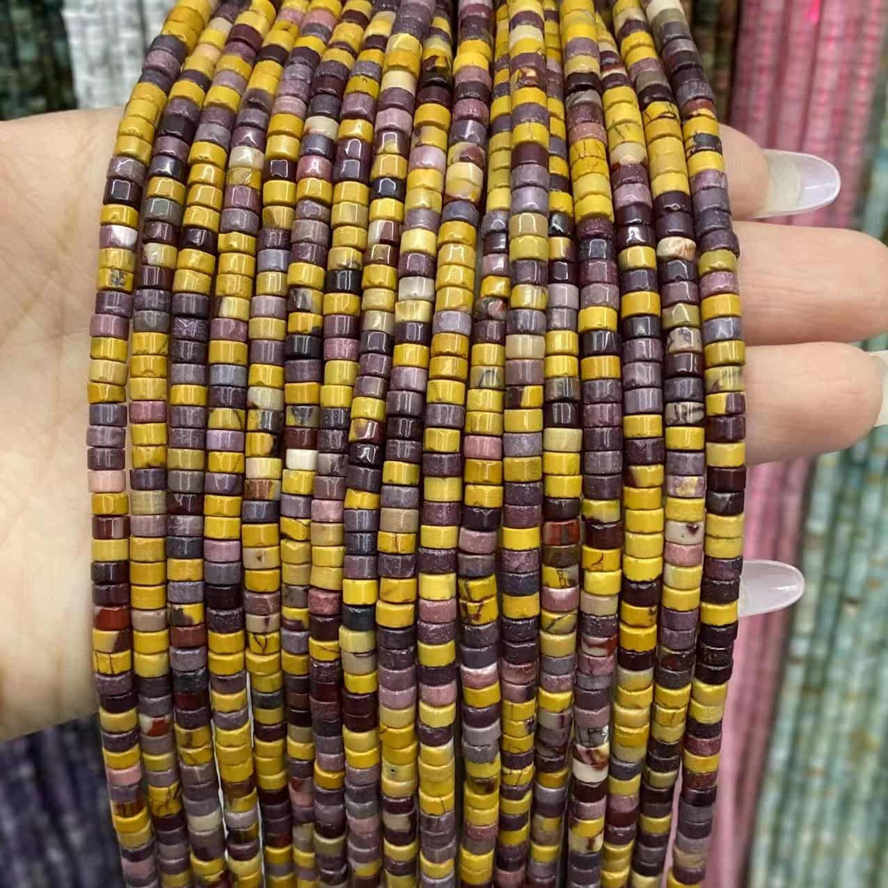 Heishi Rondelle Beads 2x4mm Quartz/Jasper/Agate/Crystal