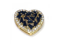 1PCS Brass Cubic Zirconia Heart Accessories