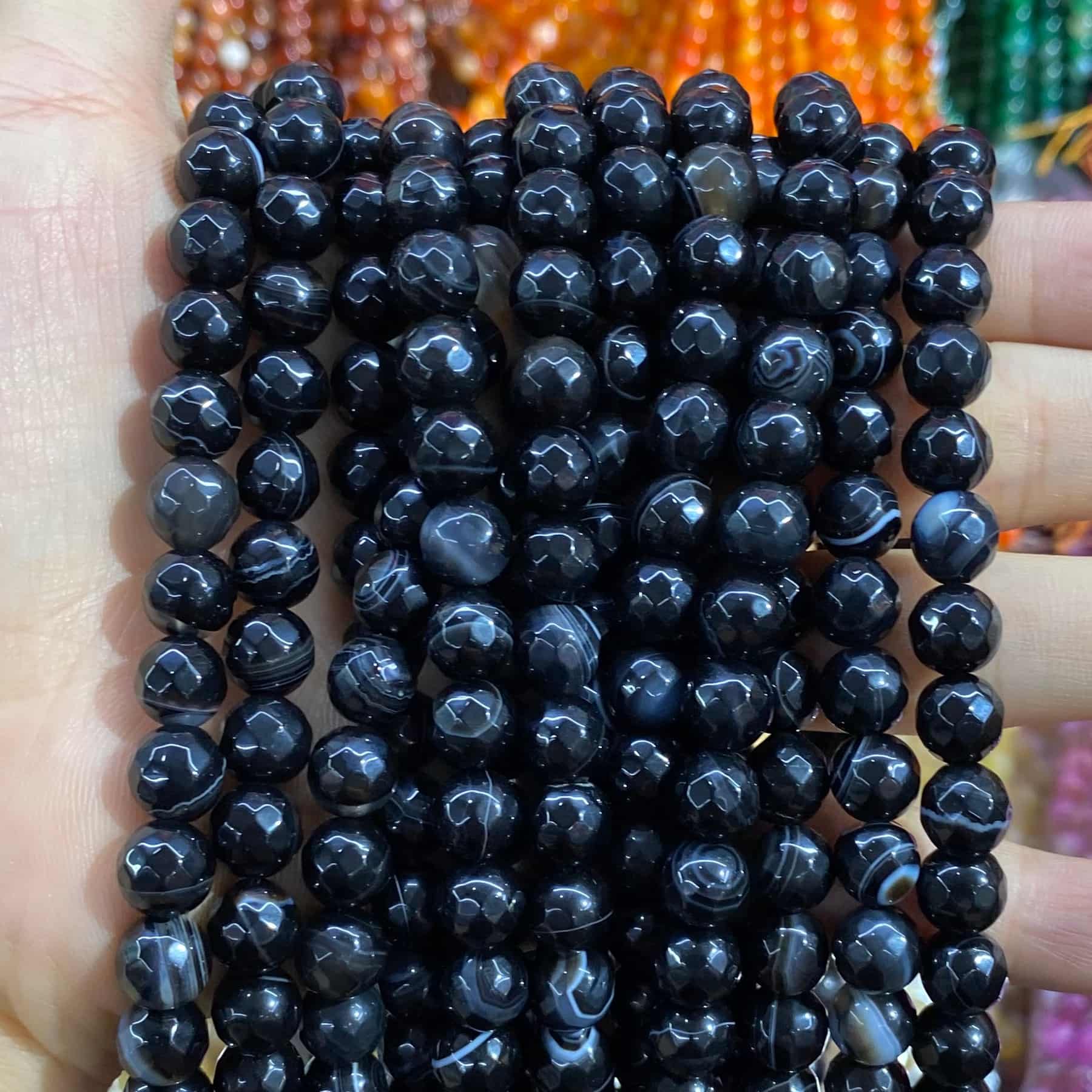 #1 Round Agate Beads 6mm/8mm/10mm/12mm