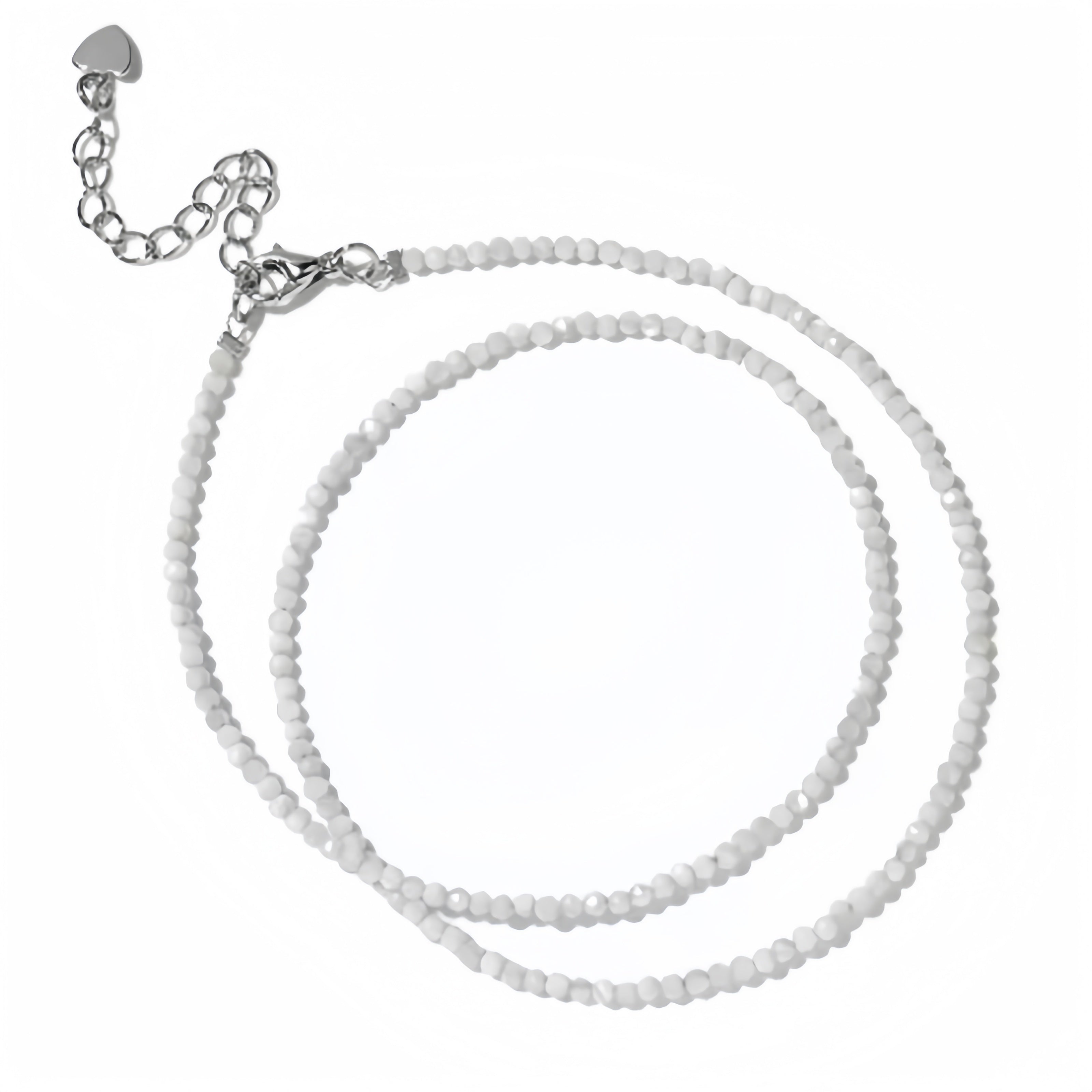 2mm Shining Beads Stone Necklace Choker Jewelry