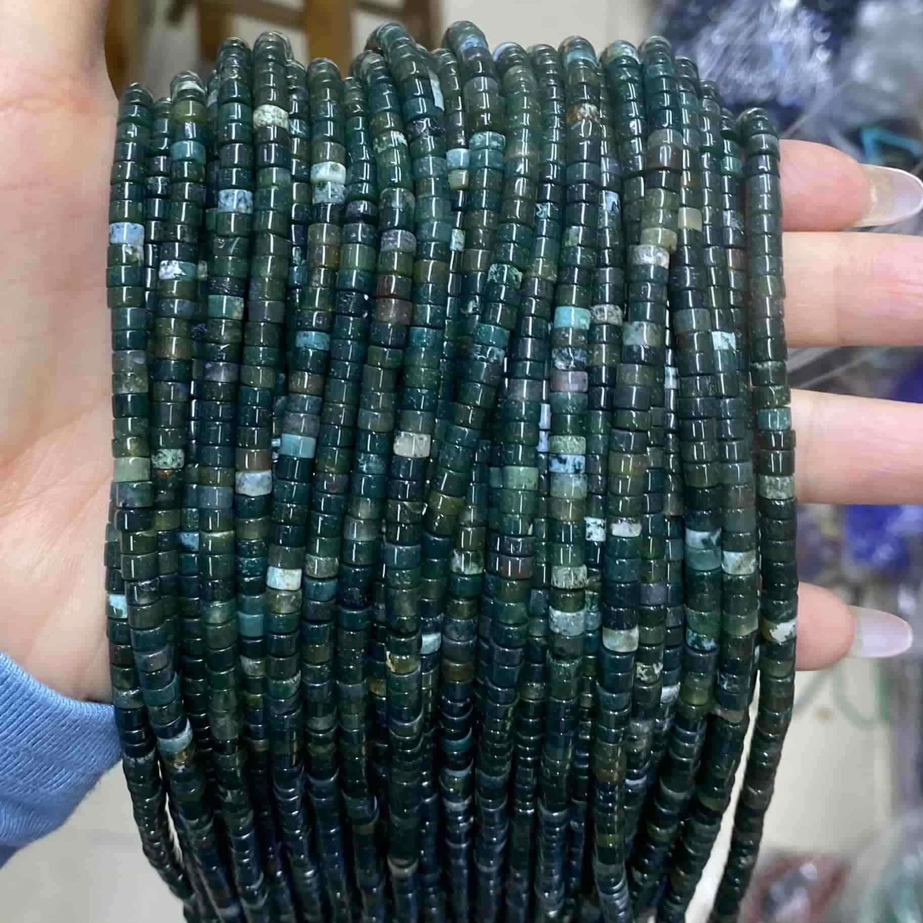 Heishi Rondelle Beads 2x4mm Quartz/Jasper/Agate/Crystal
