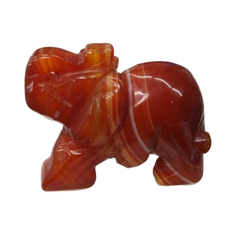 Elephant Figurine Hand Carved Animal Figurine