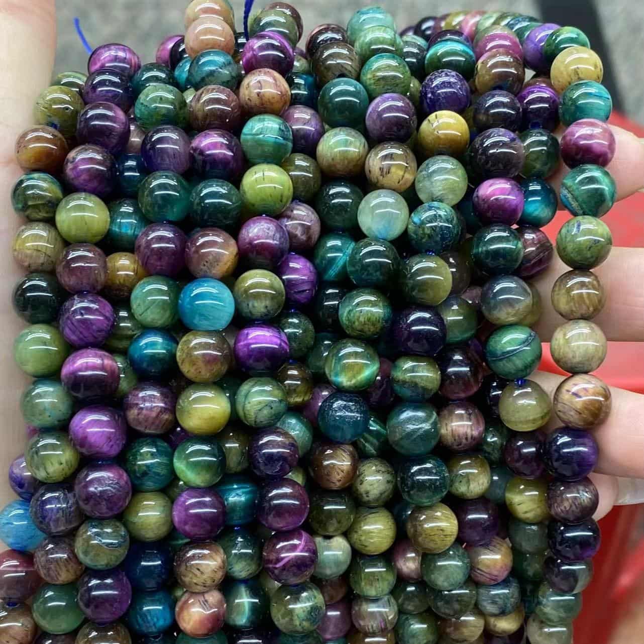 Colorful Tiger Eye Beads 4mm/6mm/8mm/10mm