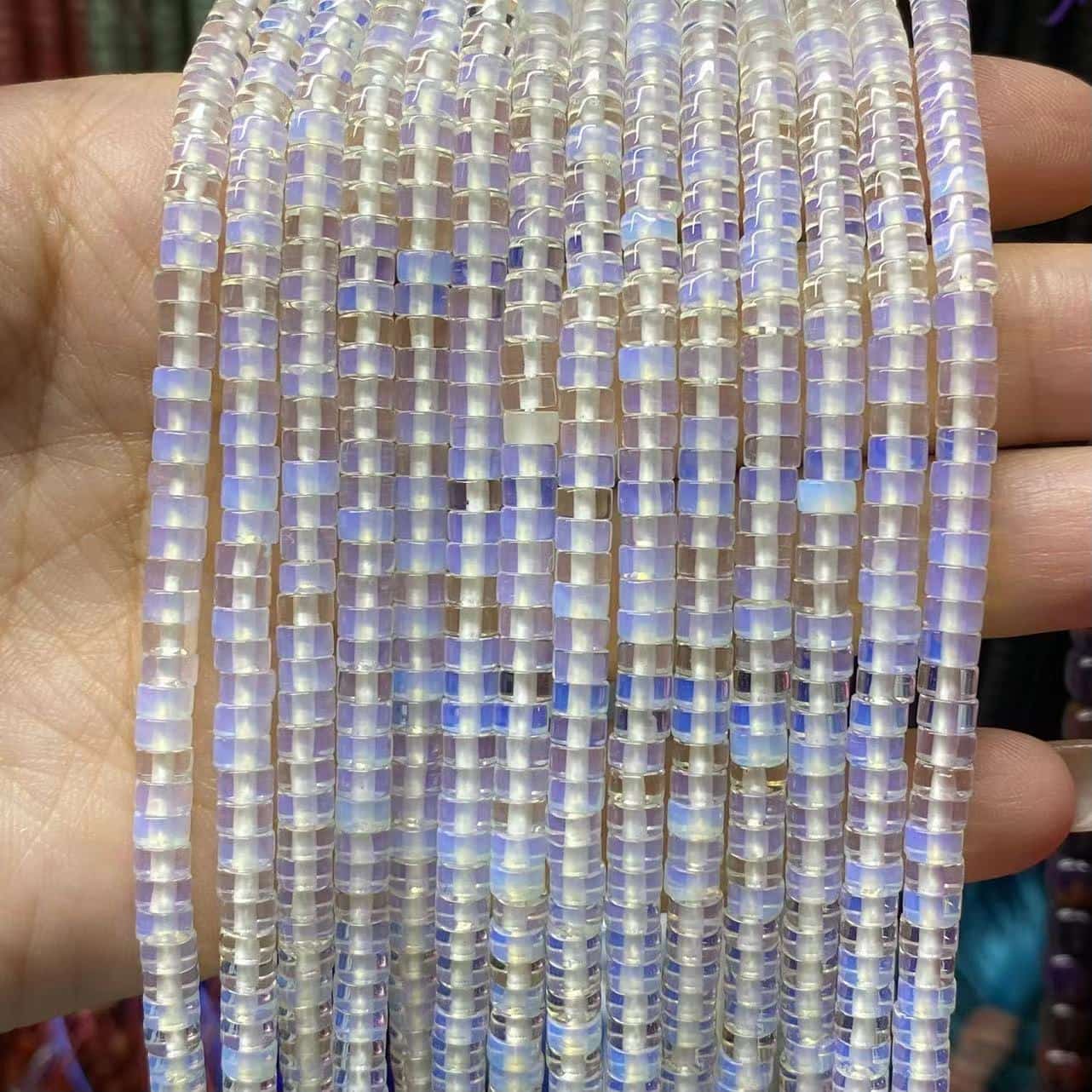 Heishi Rondelle Beads 2x4mm Quartz/Jasper/Agate/Crystal