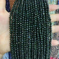 Green Sands Stone Tiny Faceted Round Beads 2mm 3mm 4mm