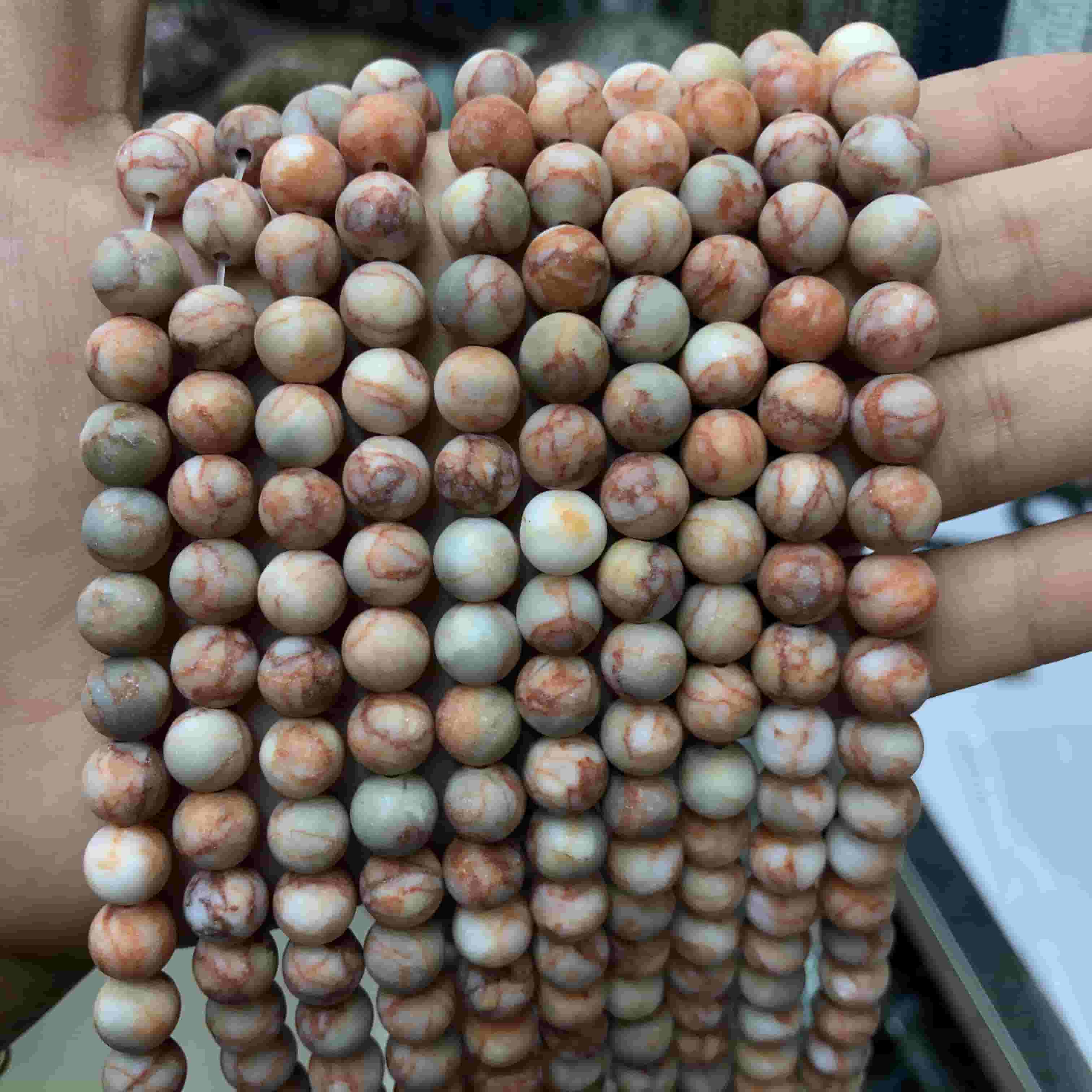 Round Matte Beads Crystal/Quartz/Jasper/Agate 4mm 6mm 8mm 10mm