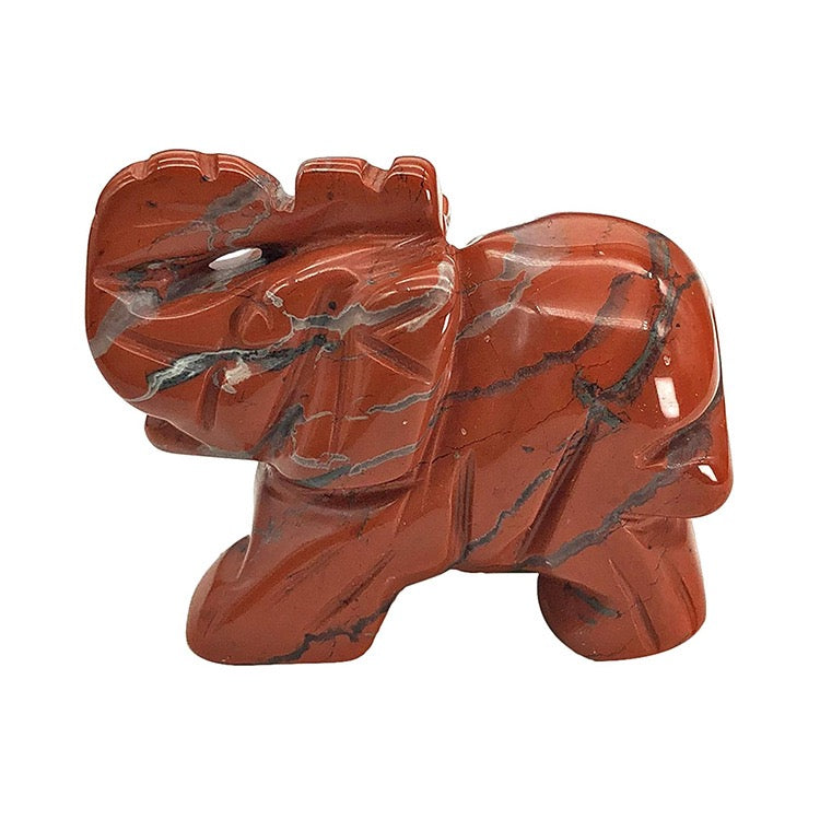 Elephant Figurine Hand Carved Animal Figurine
