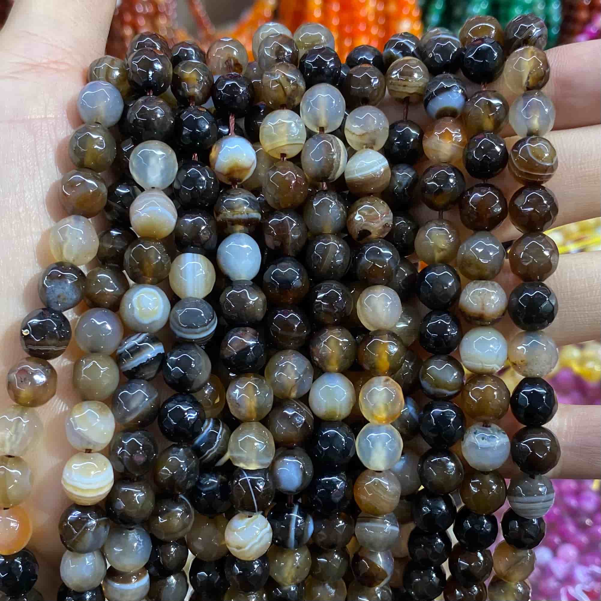 #1 Round Agate Beads 6mm/8mm/10mm/12mm