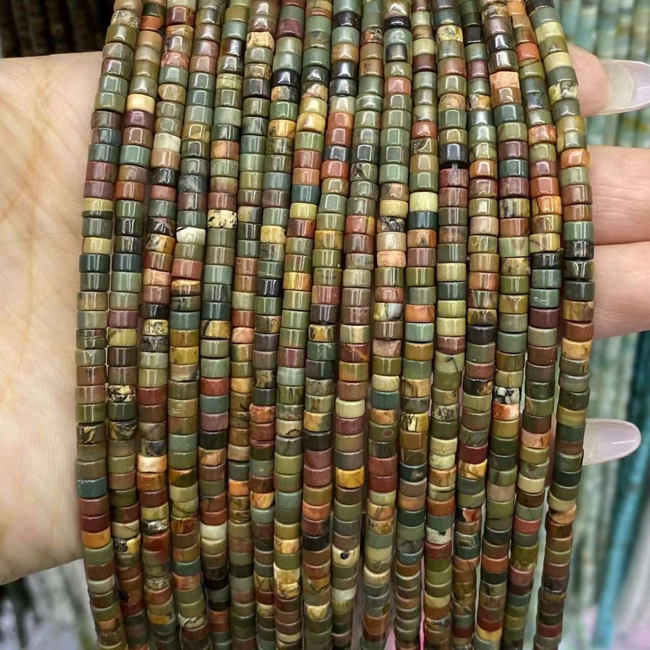 Heishi Rondelle Beads 2x4mm Quartz/Jasper/Agate/Crystal