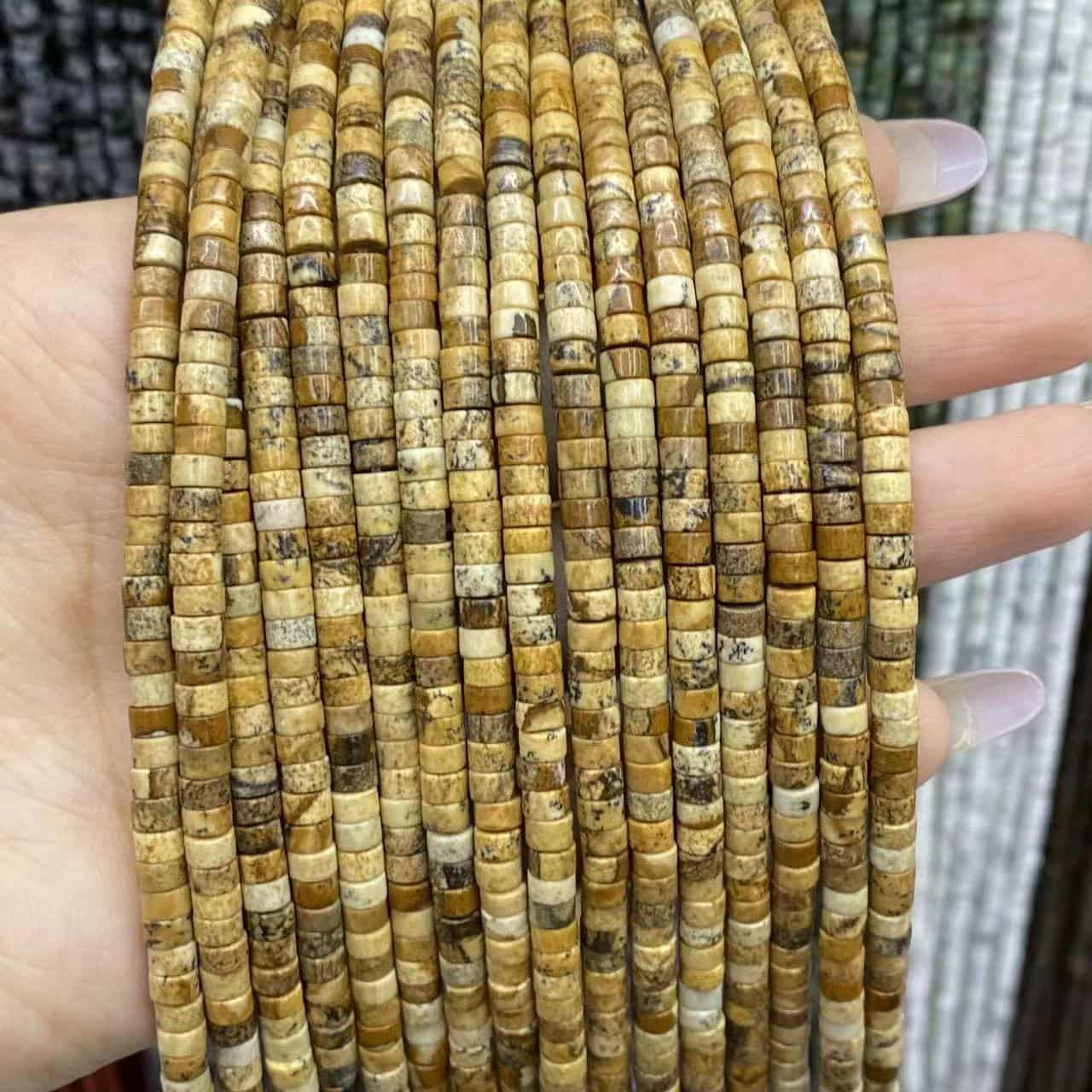 Heishi Rondelle Beads 2x4mm Quartz/Jasper/Agate/Crystal
