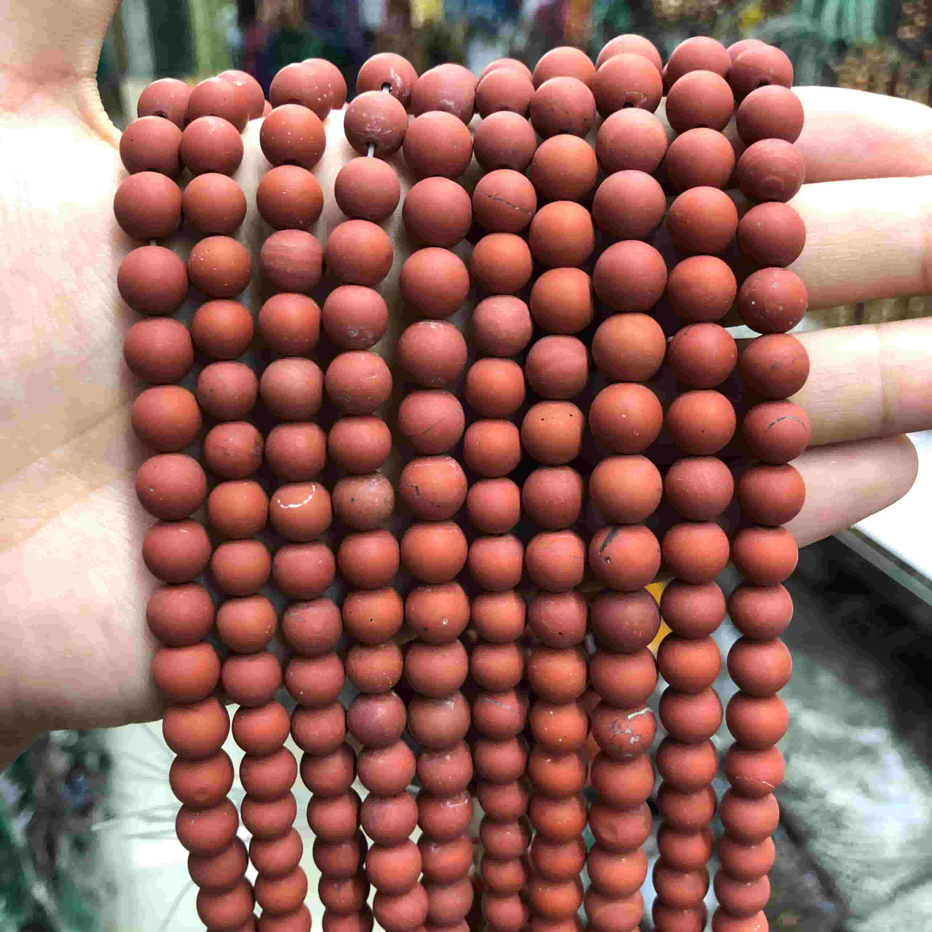 Round Matte Beads Crystal/Quartz/Jasper/Agate 4mm 6mm 8mm 10mm