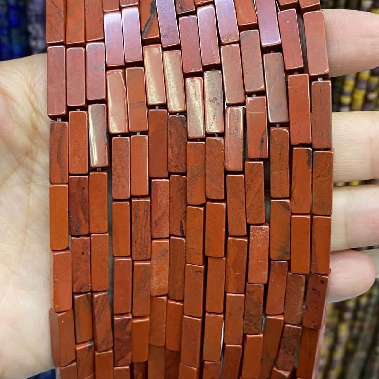 Square Tube Beads 4x13mm Quartz/Jasper/Agate/Crystal
