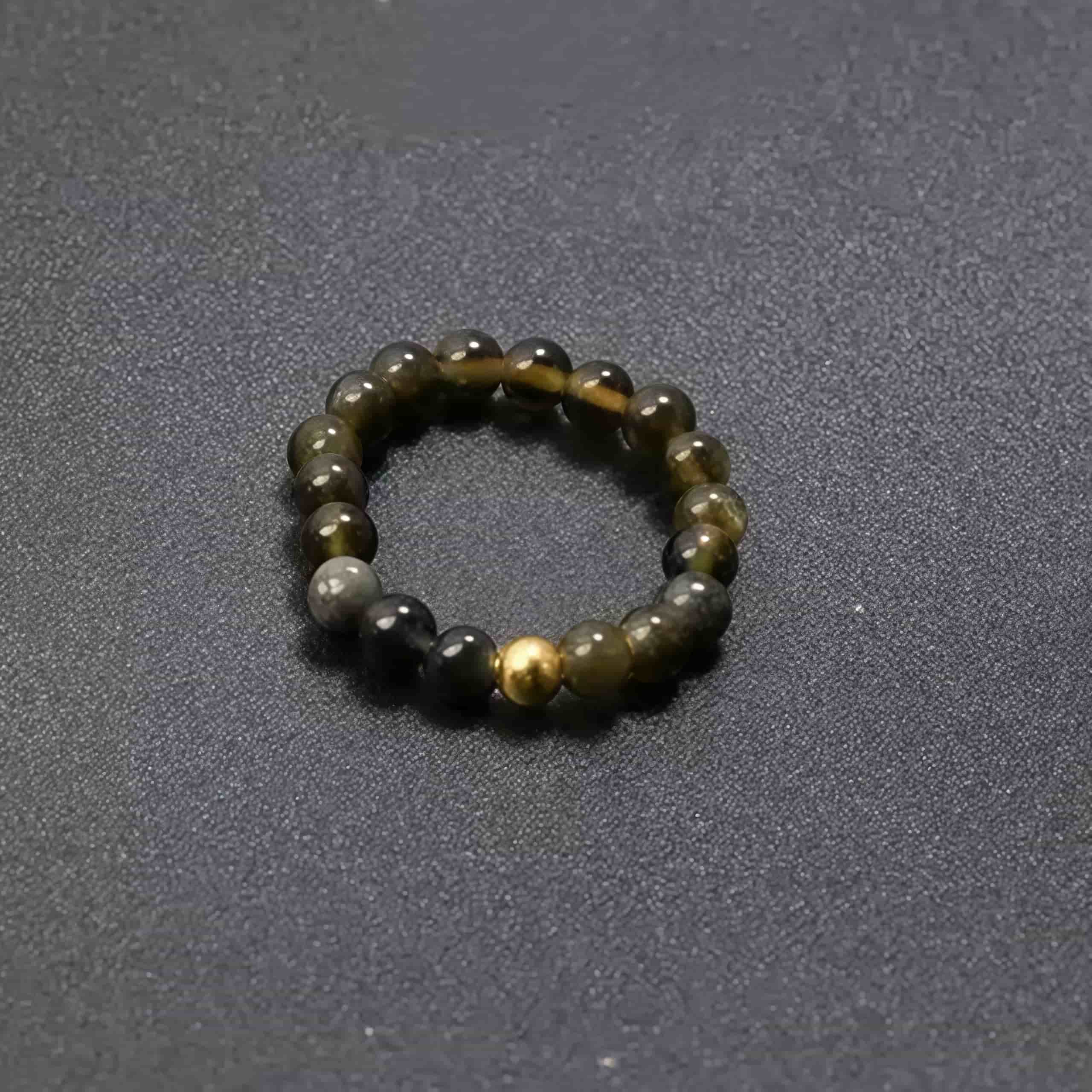 3mm Multi Round Bead Ring Elastic Rings Stackable