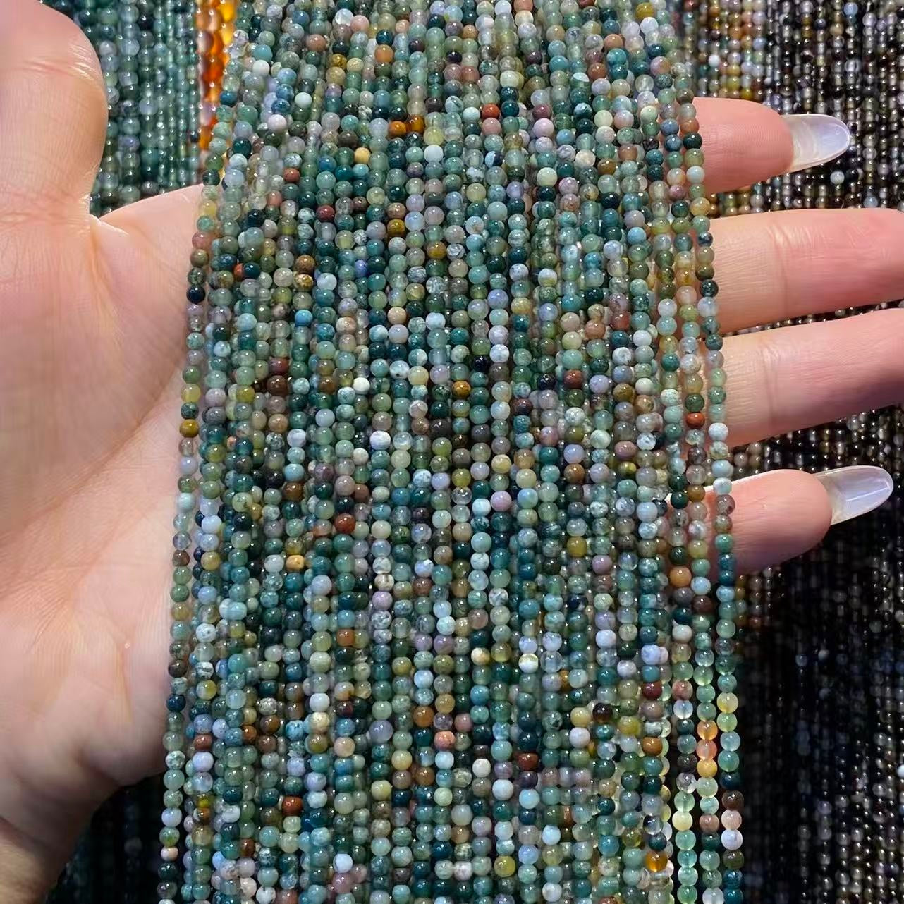 Tiny Round Smooth Beads Gemstone/Quartz/Jasper/Agate 2mm 3mm 4mm