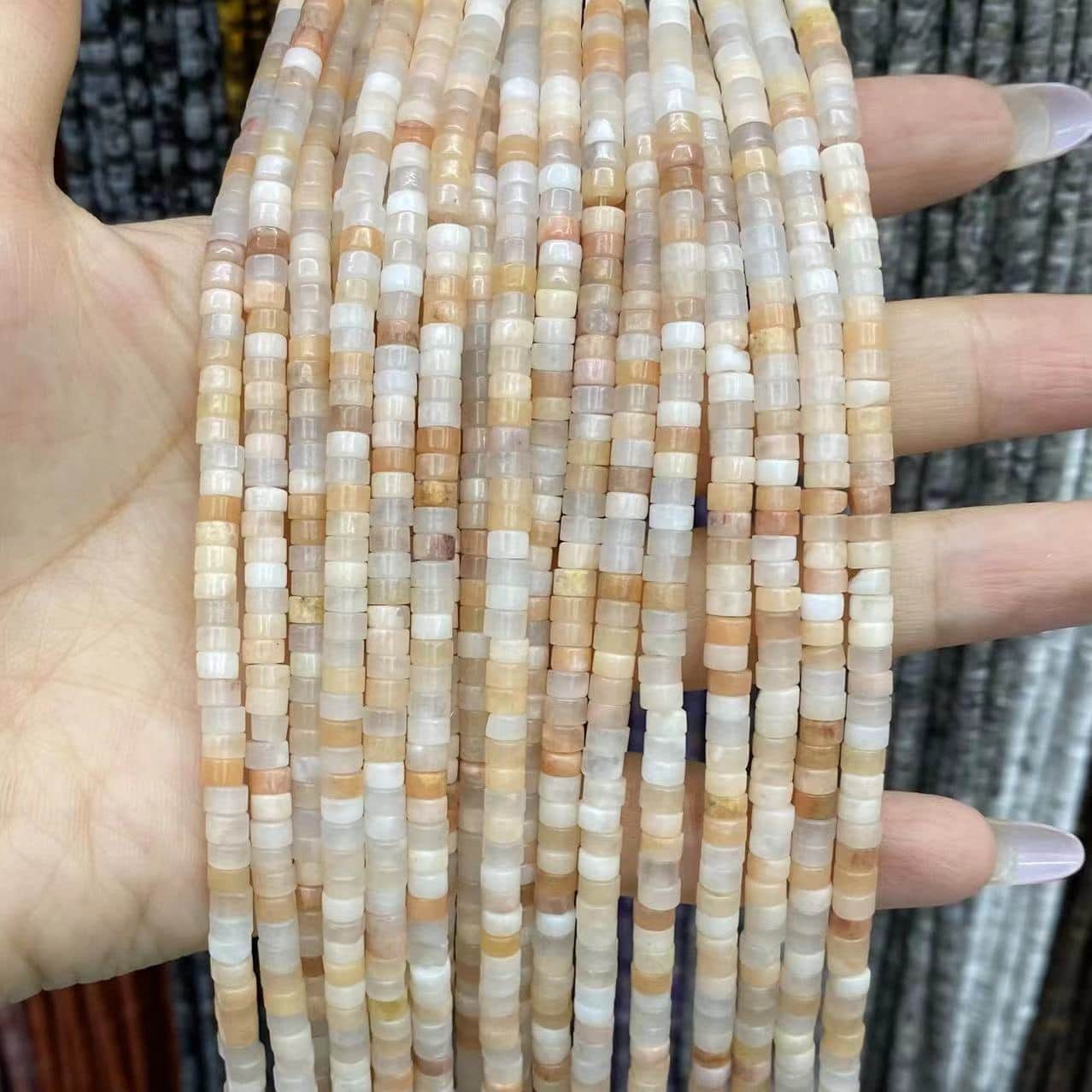Heishi Rondelle Beads 2x4mm Quartz/Jasper/Agate/Crystal