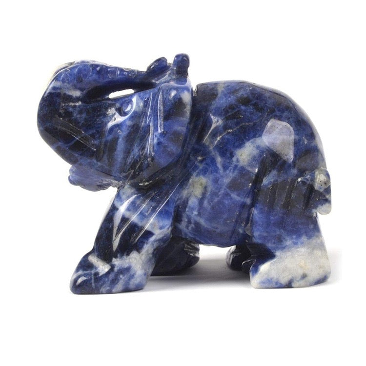 Elephant Figurine Hand Carved Animal Figurine