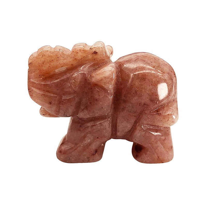 Elephant Figurine Hand Carved Animal Figurine