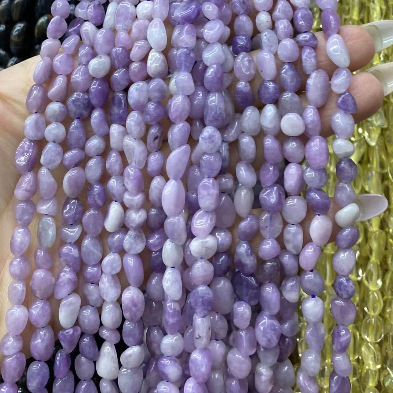 Nugget Smooth Beads 6-8mm Gemstone/Quartz/Jasper/Agate