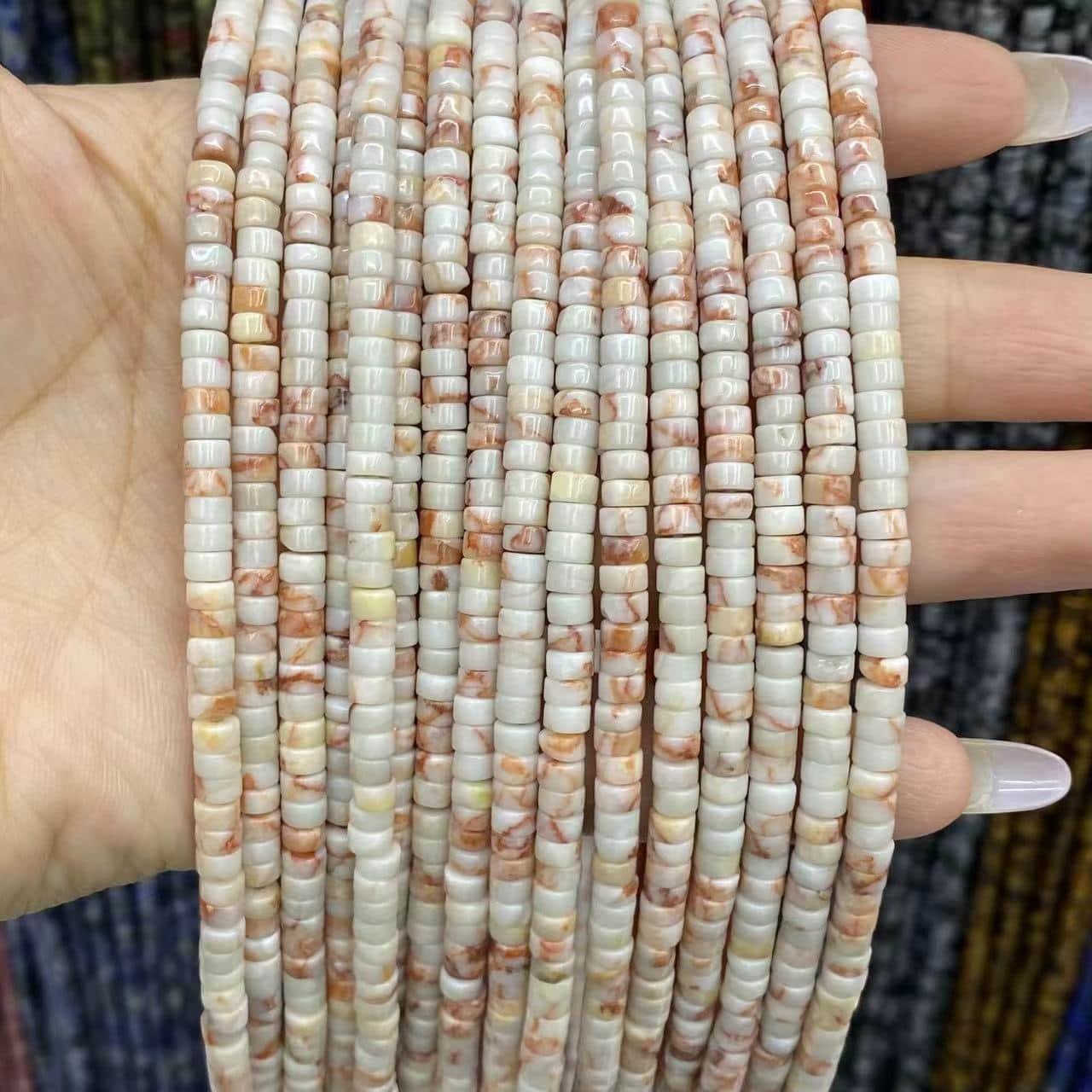 Heishi Rondelle Beads 2x4mm Quartz/Jasper/Agate/Crystal