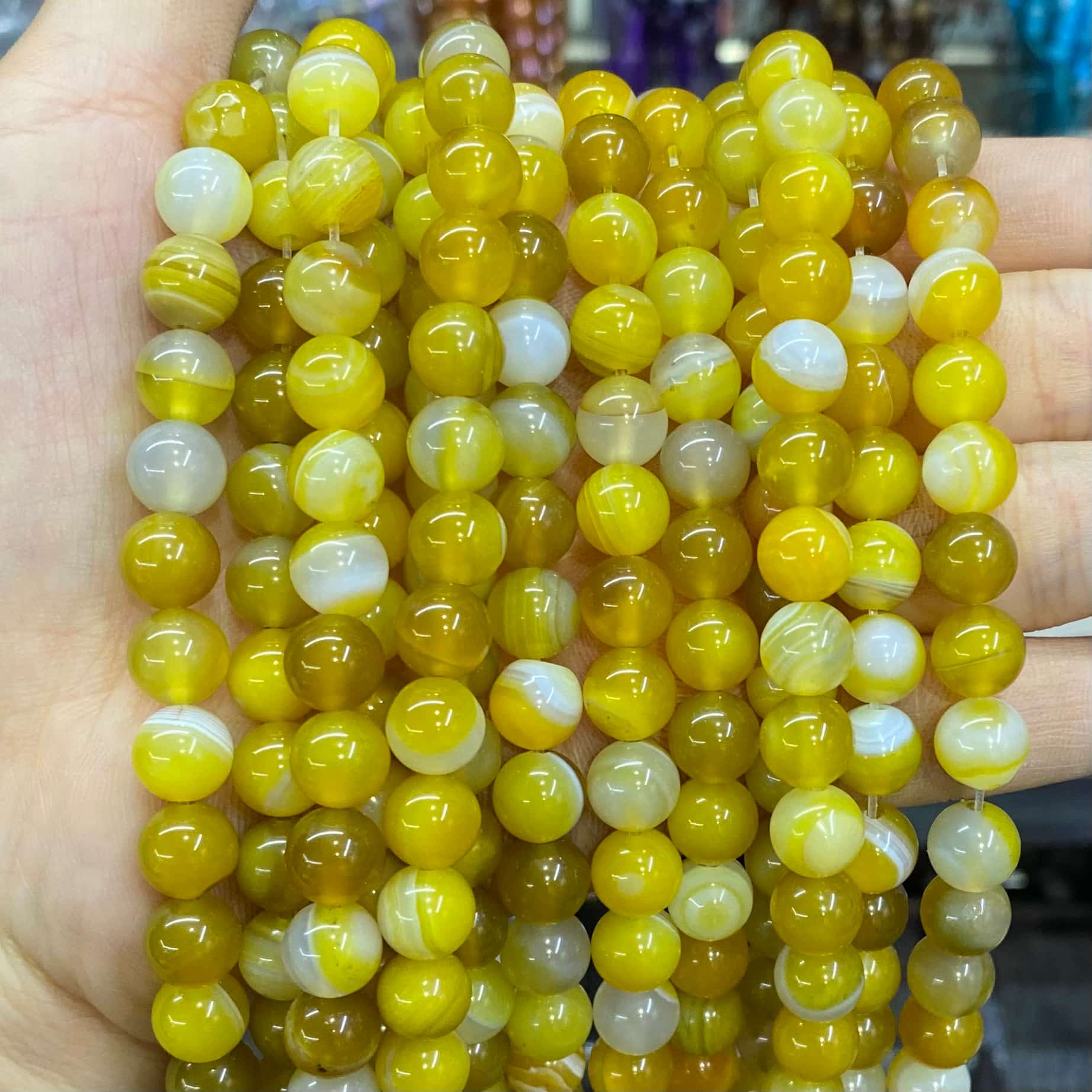 #1 Round Agate Beads 6mm/8mm/10mm/12mm