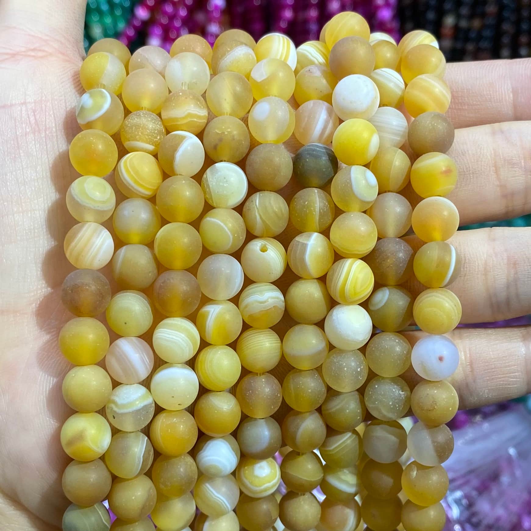 #1 Round Agate Beads 6mm/8mm/10mm/12mm