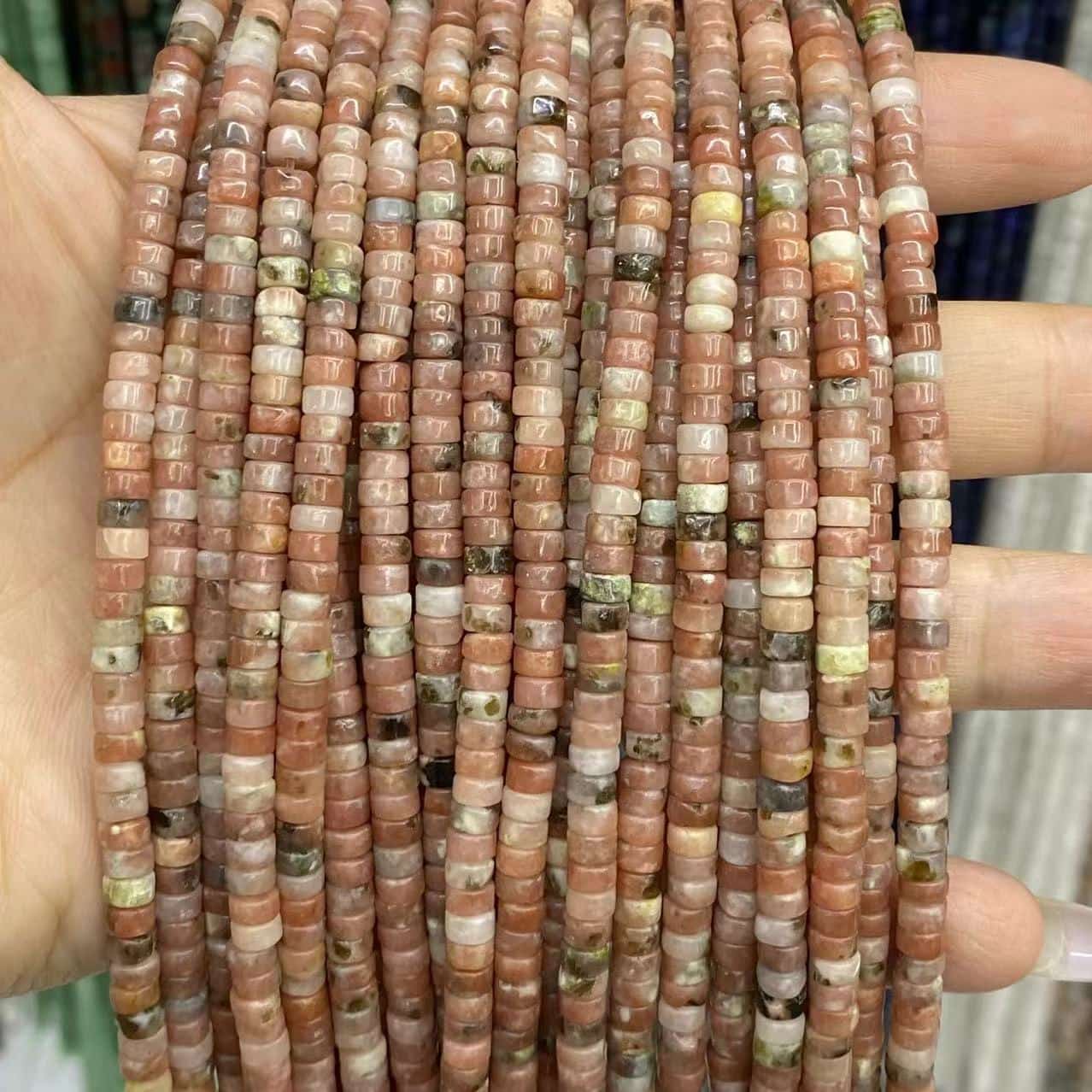 Heishi Rondelle Beads 2x4mm Quartz/Jasper/Agate/Crystal