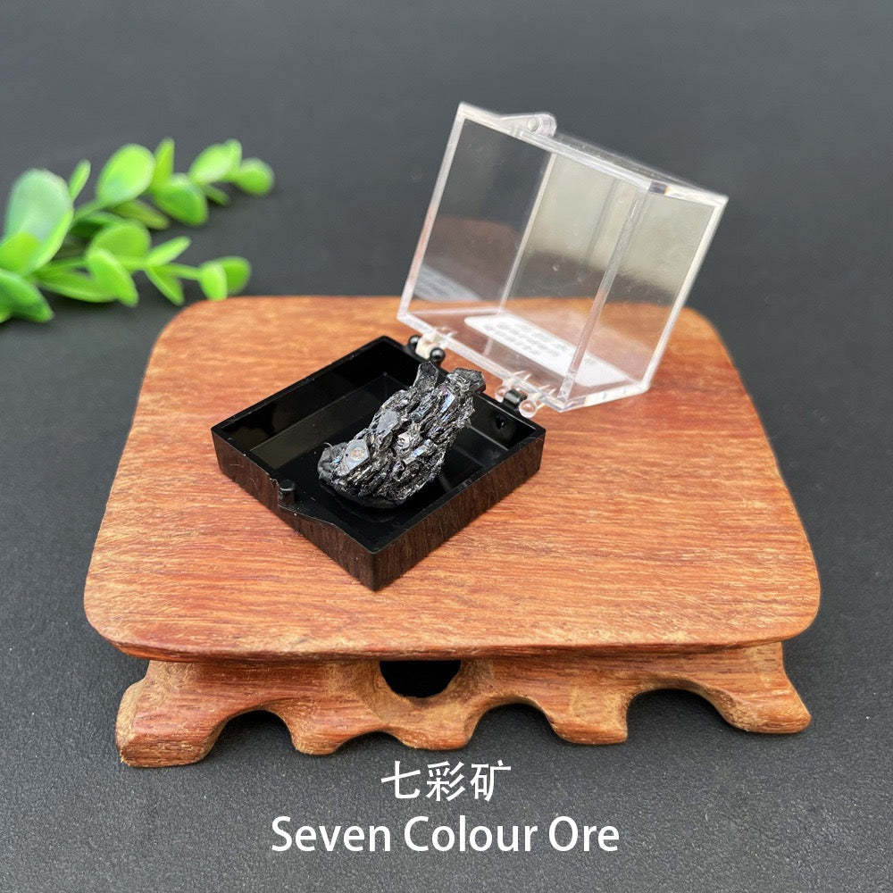 Micro Mineral Box Raw Crystal Gemstone Collection Box