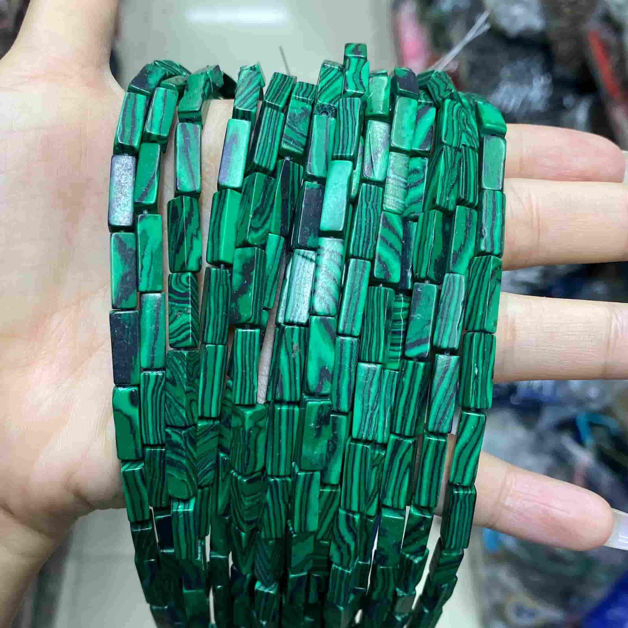 Square Tube Beads 4x13mm Quartz/Jasper/Agate/Crystal