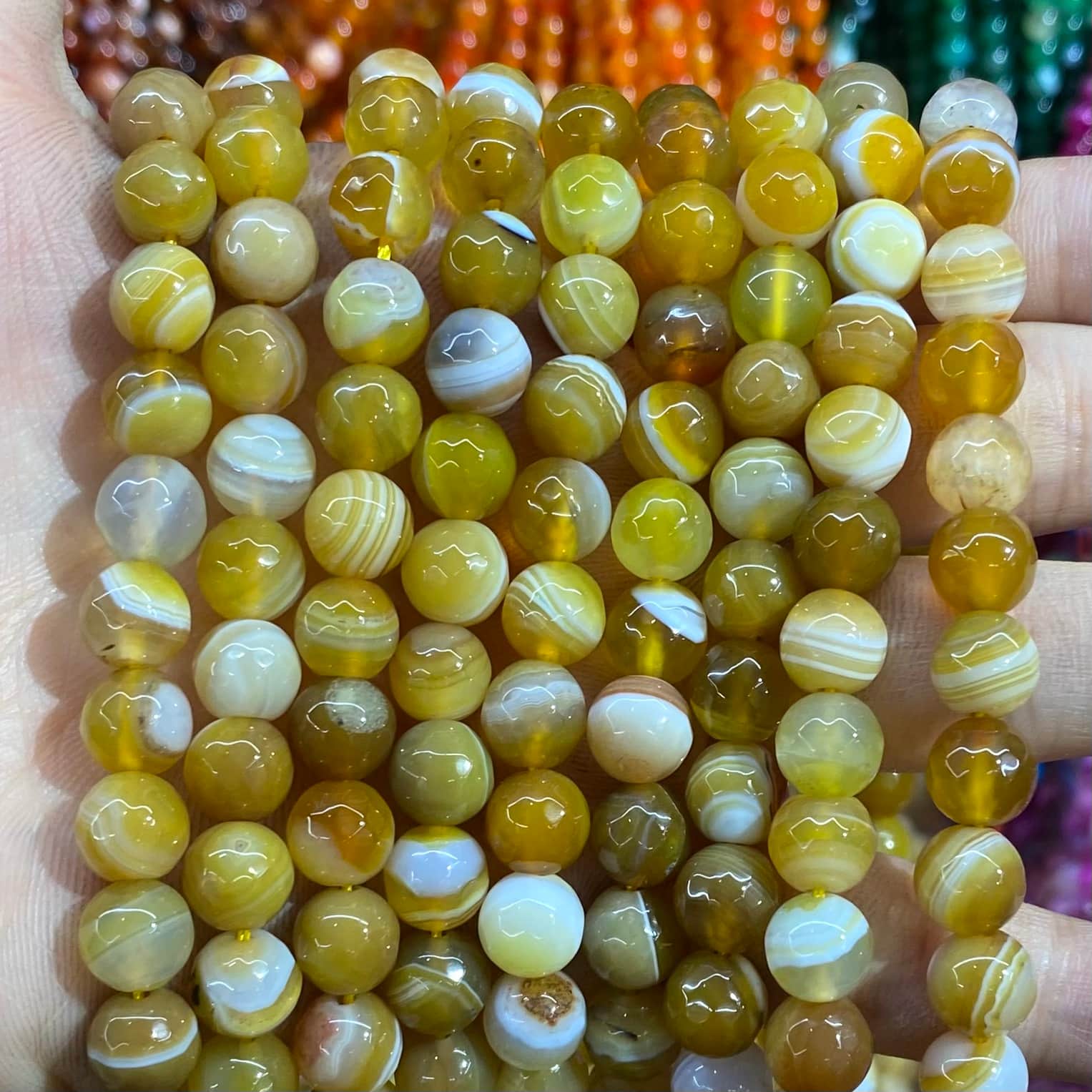#1 Round Agate Beads 6mm/8mm/10mm/12mm