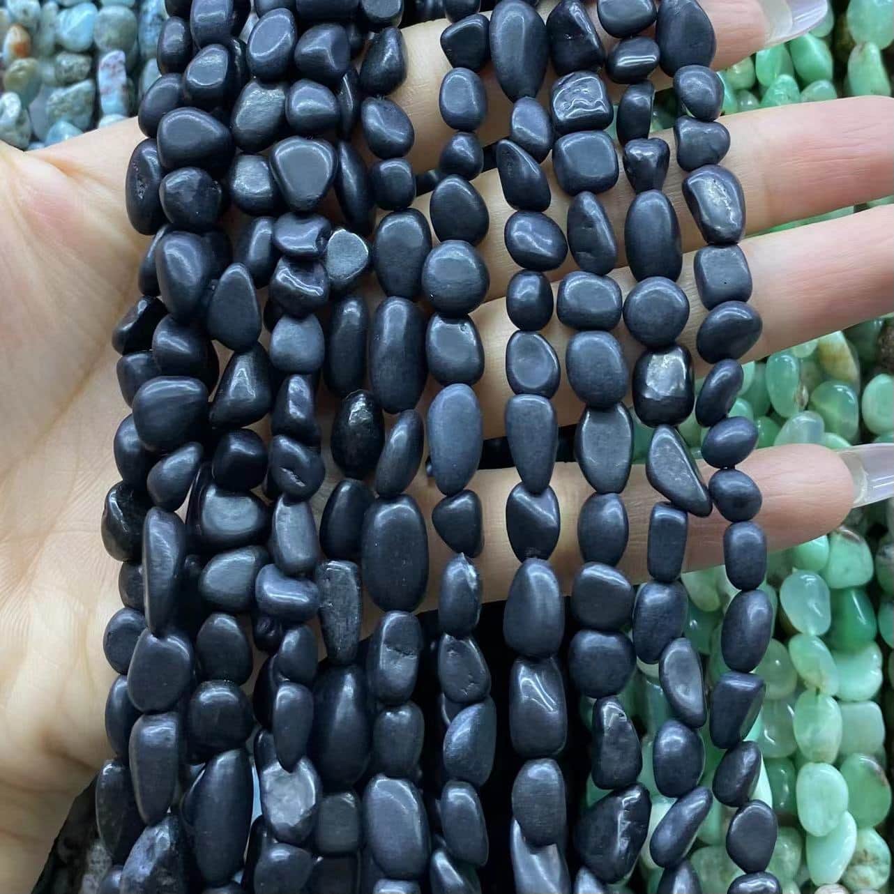 Nugget Smooth Beads 6-8mm Gemstone/Quartz/Jasper/Agate