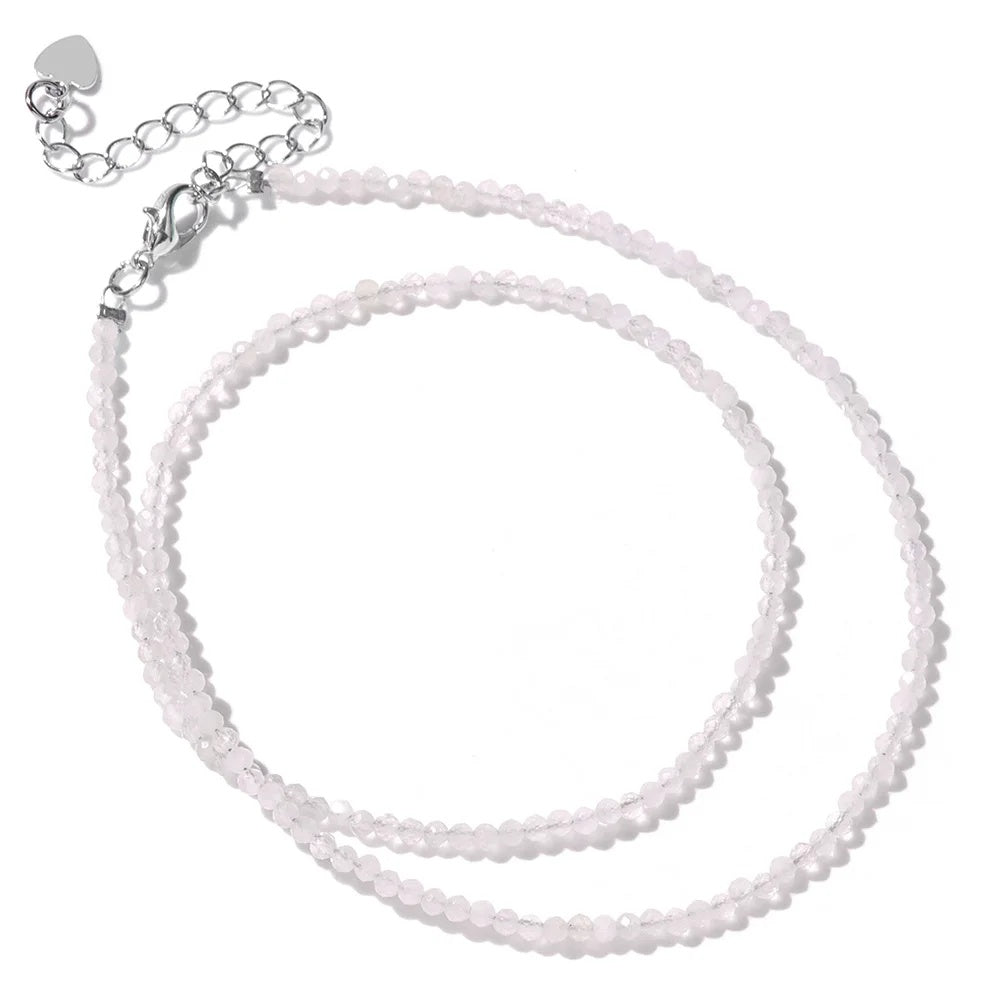 2mm Shining Beads Stone Necklace Choker Jewelry