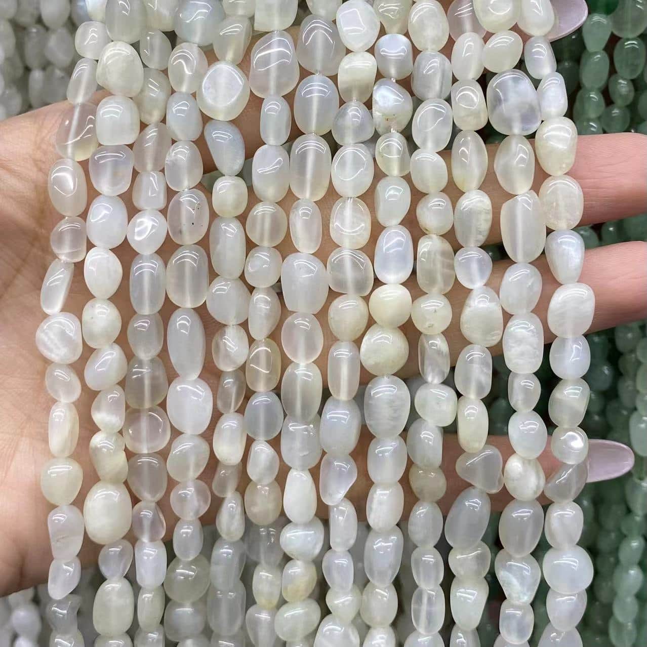 Nugget Smooth Beads 6-8mm Gemstone/Quartz/Jasper/Agate