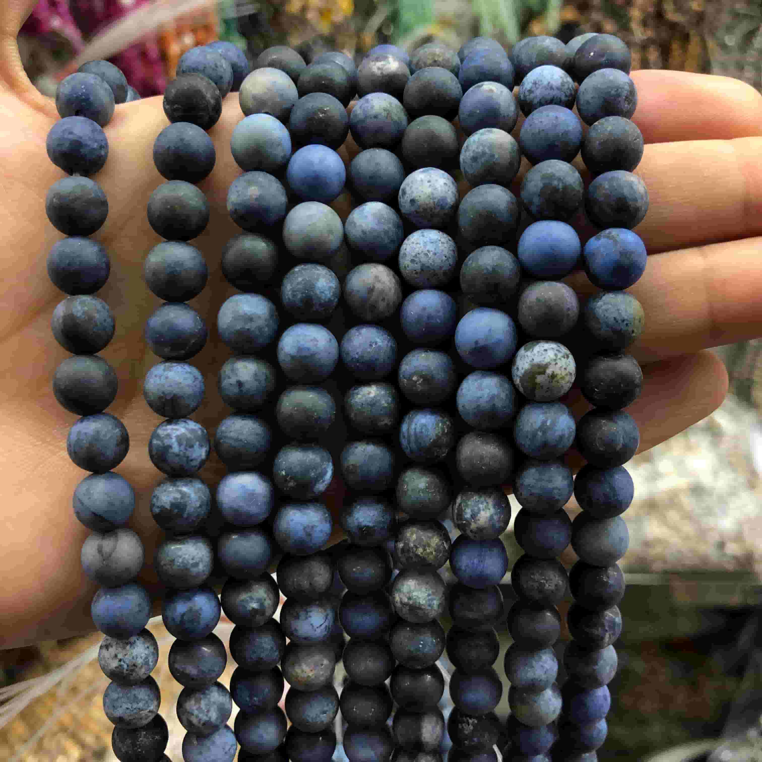 Round Matte Beads Crystal/Quartz/Jasper/Agate 4mm 6mm 8mm 10mm