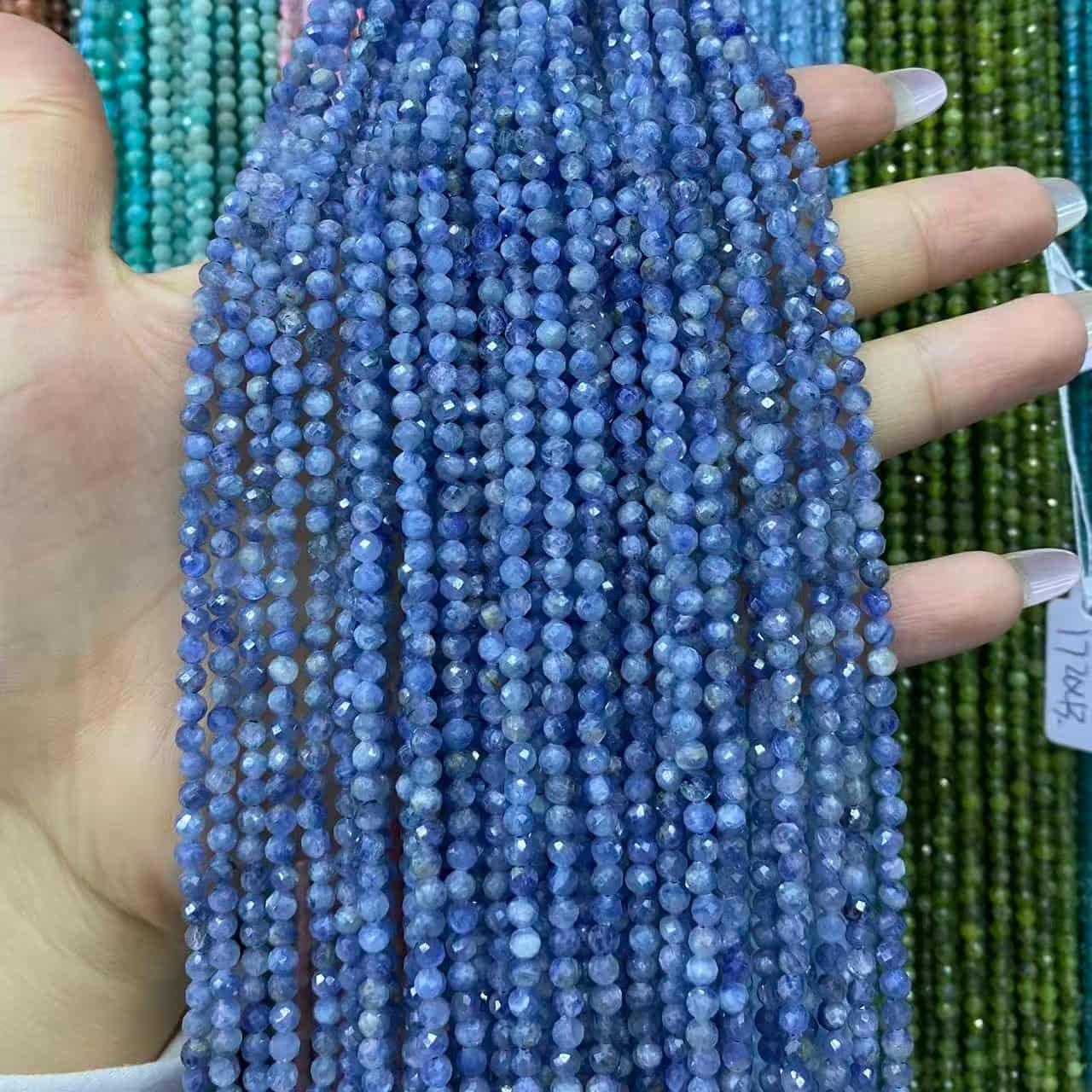 Tiny Round Faceted Beads Gemstone/Quartz/Jasper/Agate 2mm 3mm 4mm