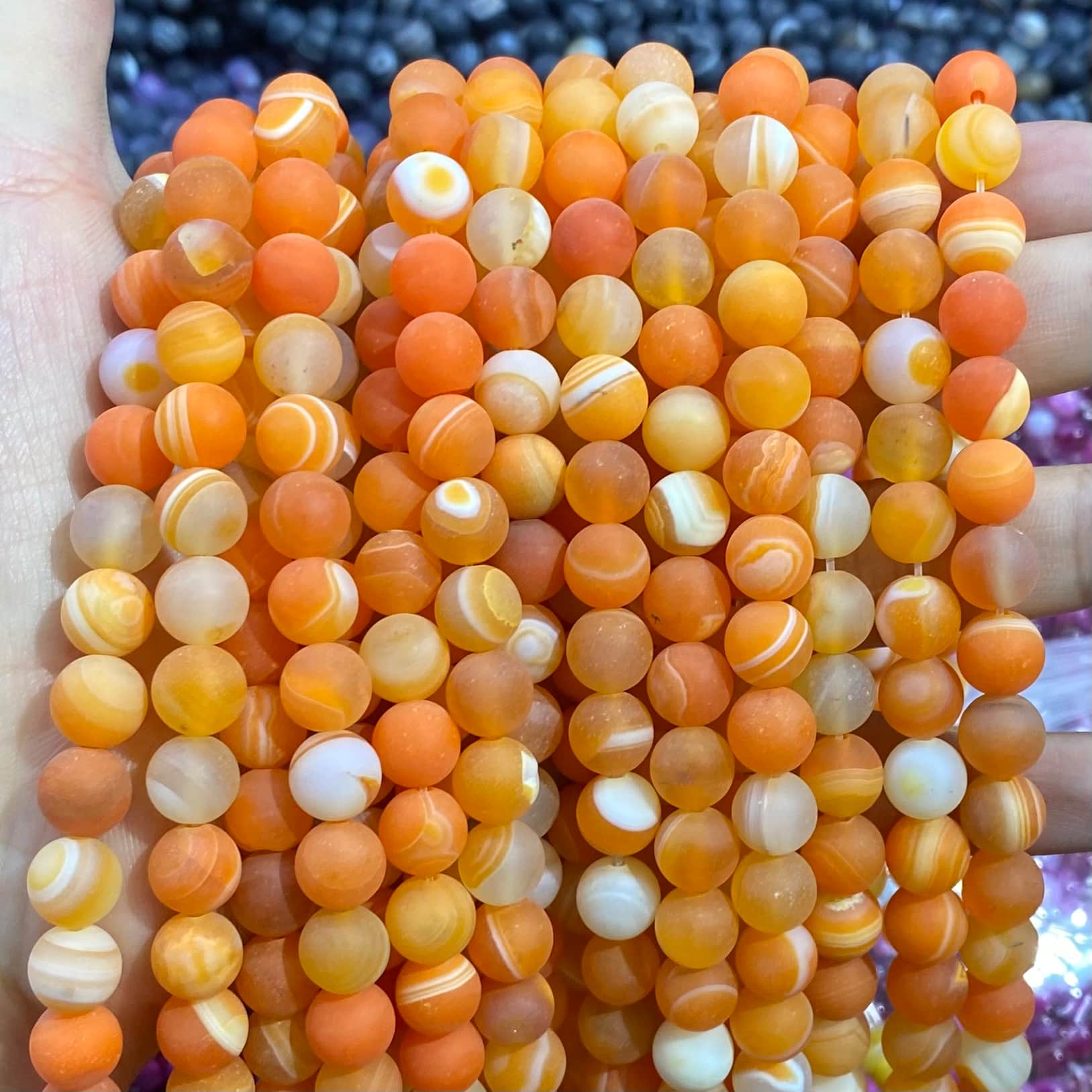 #1 Round Agate Beads 6mm/8mm/10mm/12mm