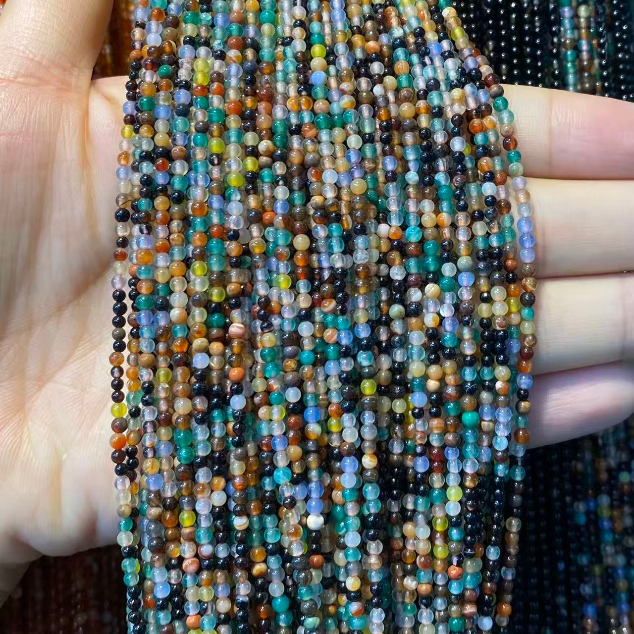 Tiny Round Smooth Beads Gemstone/Quartz/Jasper/Agate 2mm 3mm 4mm