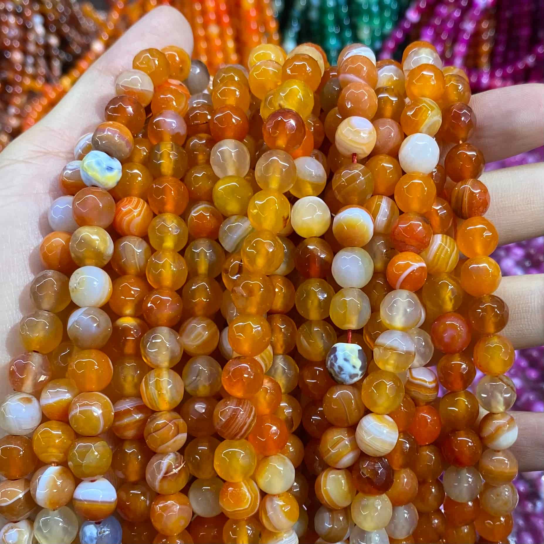 #1 Round Agate Beads 6mm/8mm/10mm/12mm