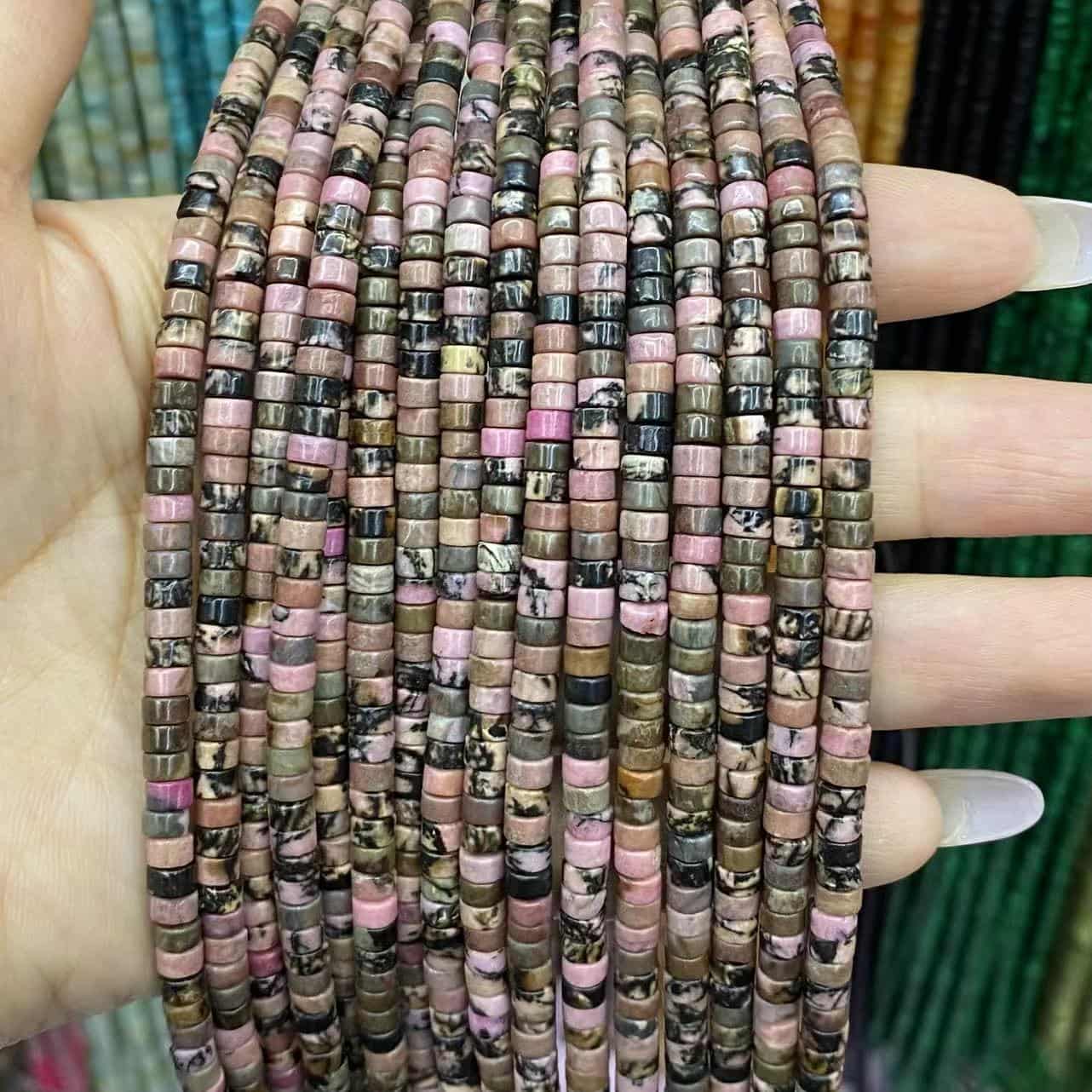 Heishi Rondelle Beads 2x4mm Quartz/Jasper/Agate/Crystal