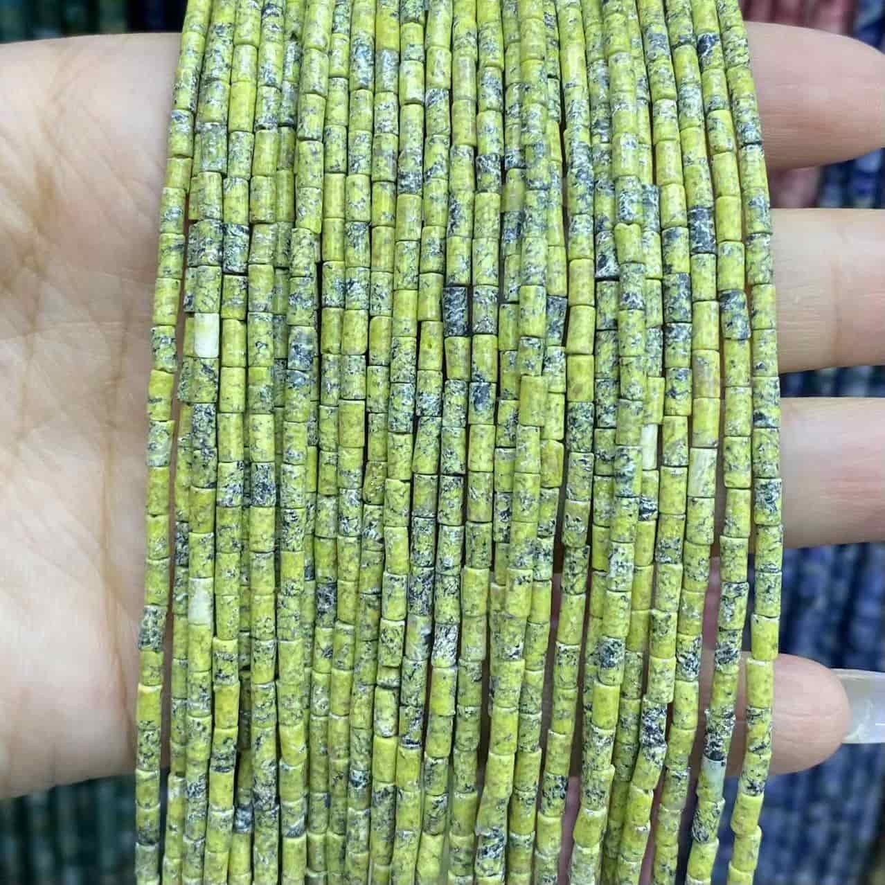 Cylindrical Tube Beads 2x4mm Quartz/Jasper/Agate/Crystal