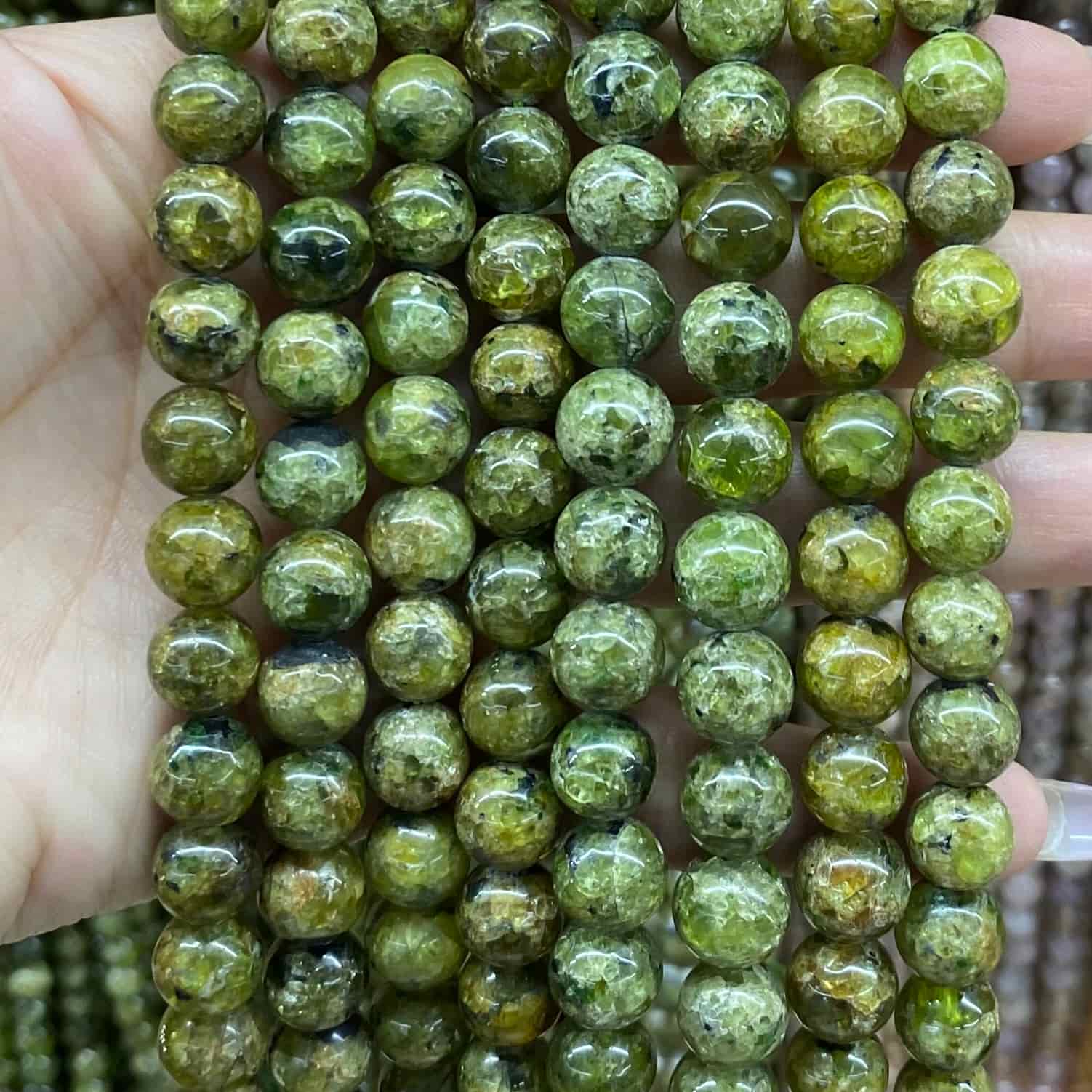 High-Quality Gemstone & Crystal Round Smooth Beads 4mm 6mm 8mm 10mm